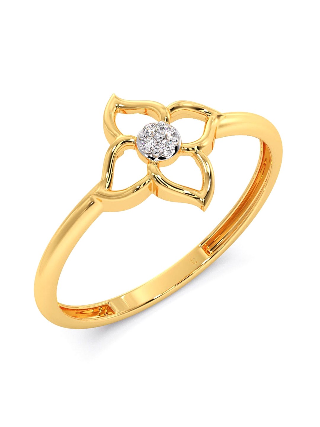 

CANDERE A KALYAN JEWELLERS COMPANY 14KT Gold Diamond Ring-0.67gm