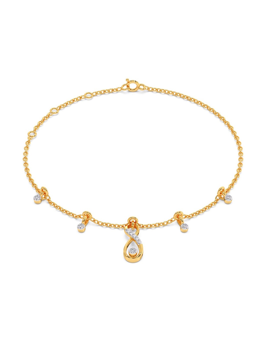 

CANDERE A KALYAN JEWELLERS COMPANY 18KT Gold Diamond Studded Bracelet - 1.66 g