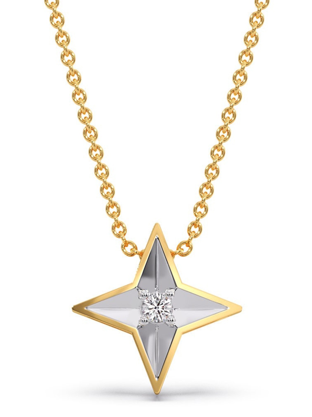 

CANDERE A KALYAN JEWELLERS COMPANY 18KT Gold Diamond Studded Pendant-0.55gm