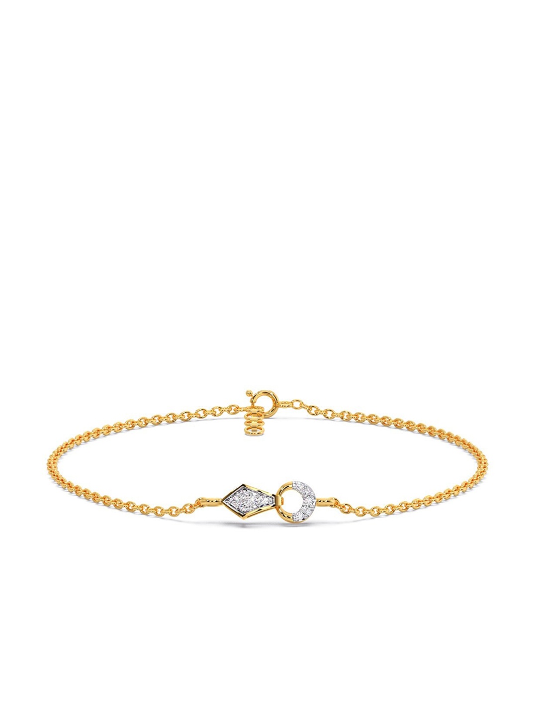 

CANDERE A KALYAN JEWELLERS COMPANY 18KT Gold Diamond Studded Bracelet-1.47gm
