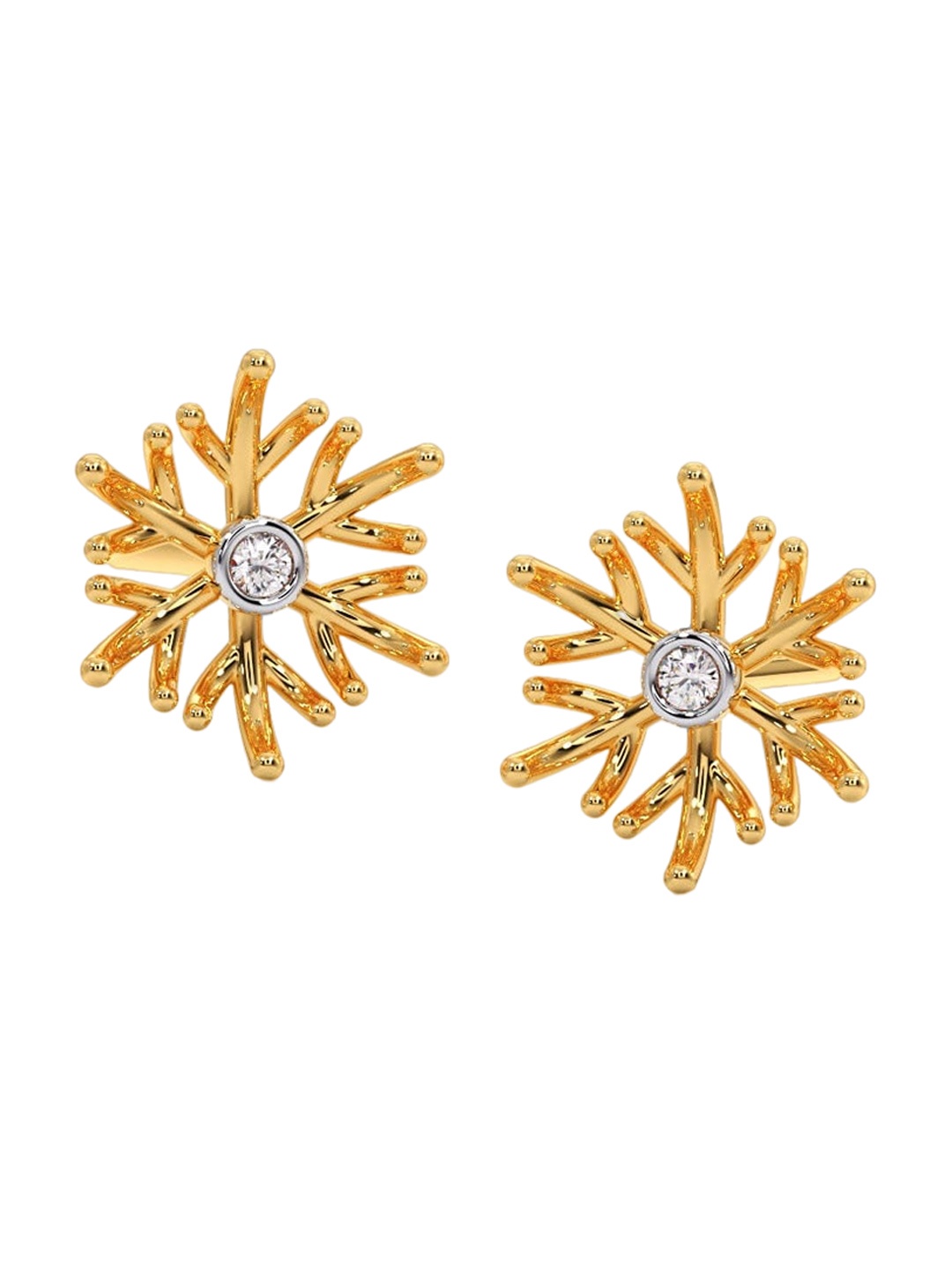 

CANDERE A KALYAN JEWELLERS COMPANY 18KT Gold Diamond Stud Earrings-0.55gm