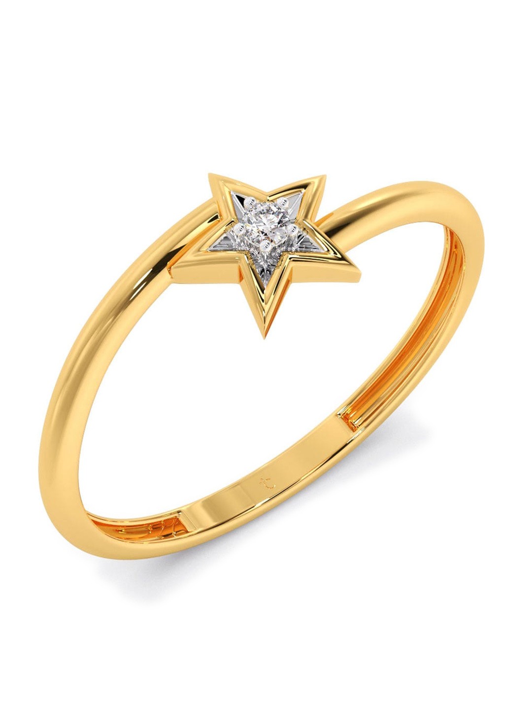 

CANDERE A KALYAN JEWELLERS COMPANY 18KT Gold Diamond Ring -1.06gm
