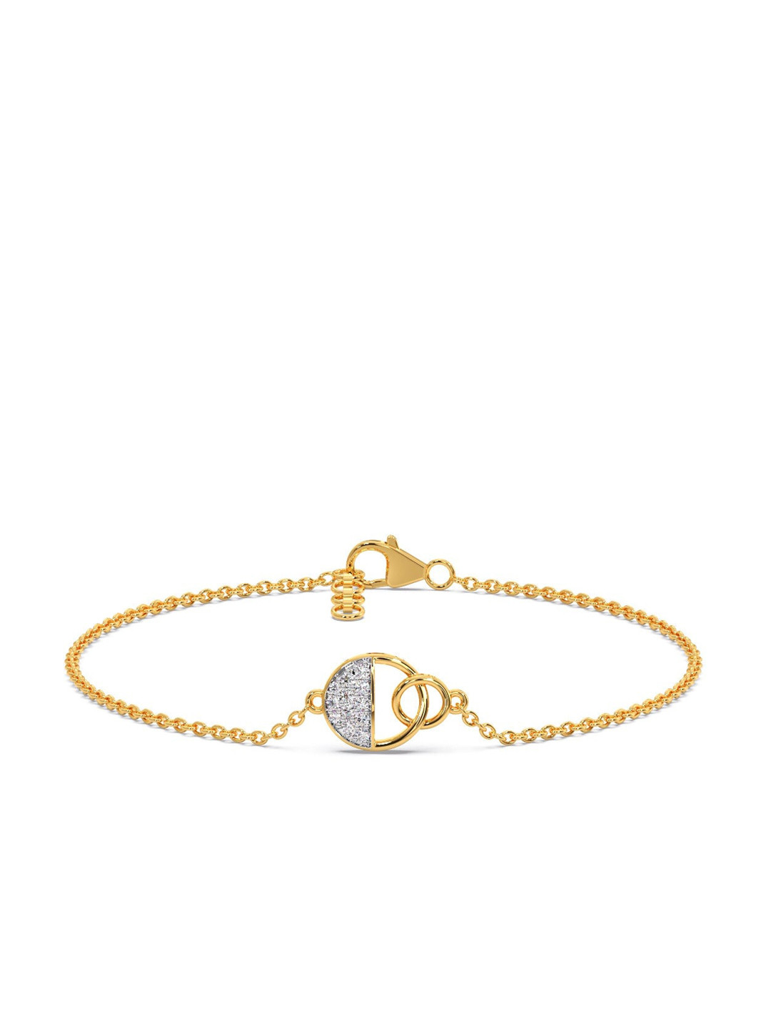 

CANDERE A KALYAN JEWELLERS COMPANY 18KT Gold Diamond Studded Bracelet-2.11gm