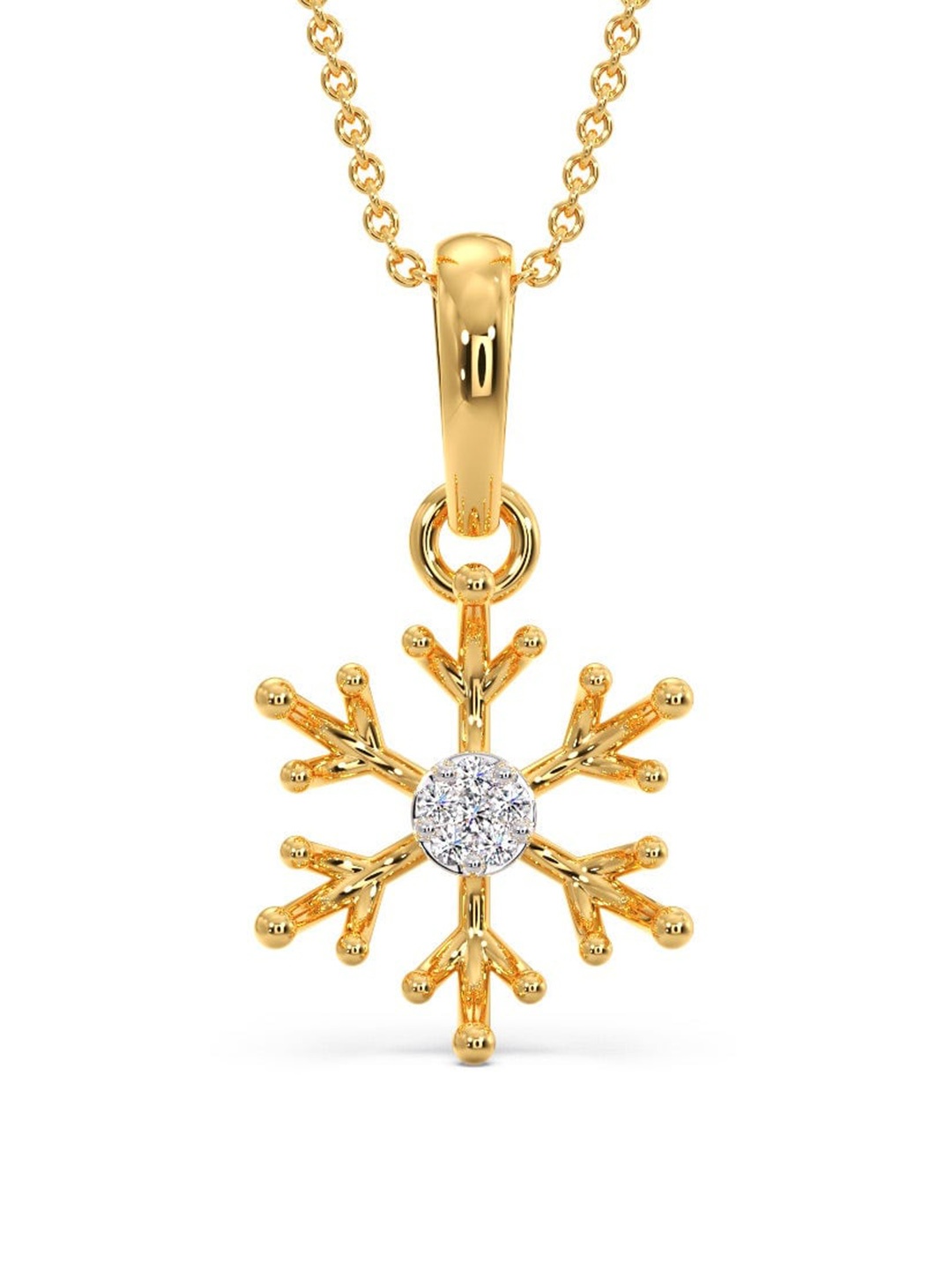 

CANDERE A KALYAN JEWELLERS COMPANY 18KT Gold Diamond Studded Pendant-0.62gm