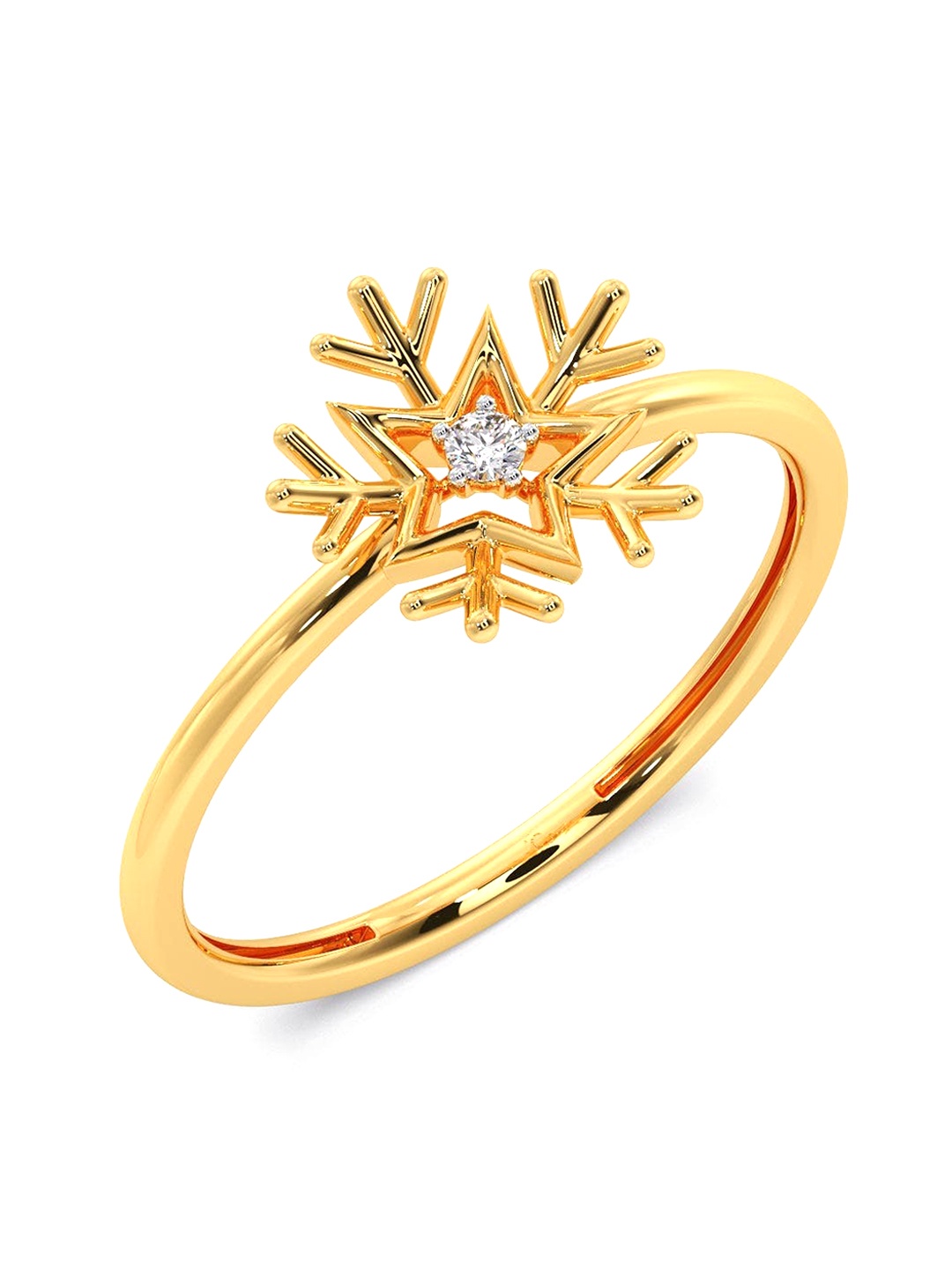 

CANDERE A KALYAN JEWELLERS COMPANY 18KT Gold Diamond Studded Ring- 1.27 g