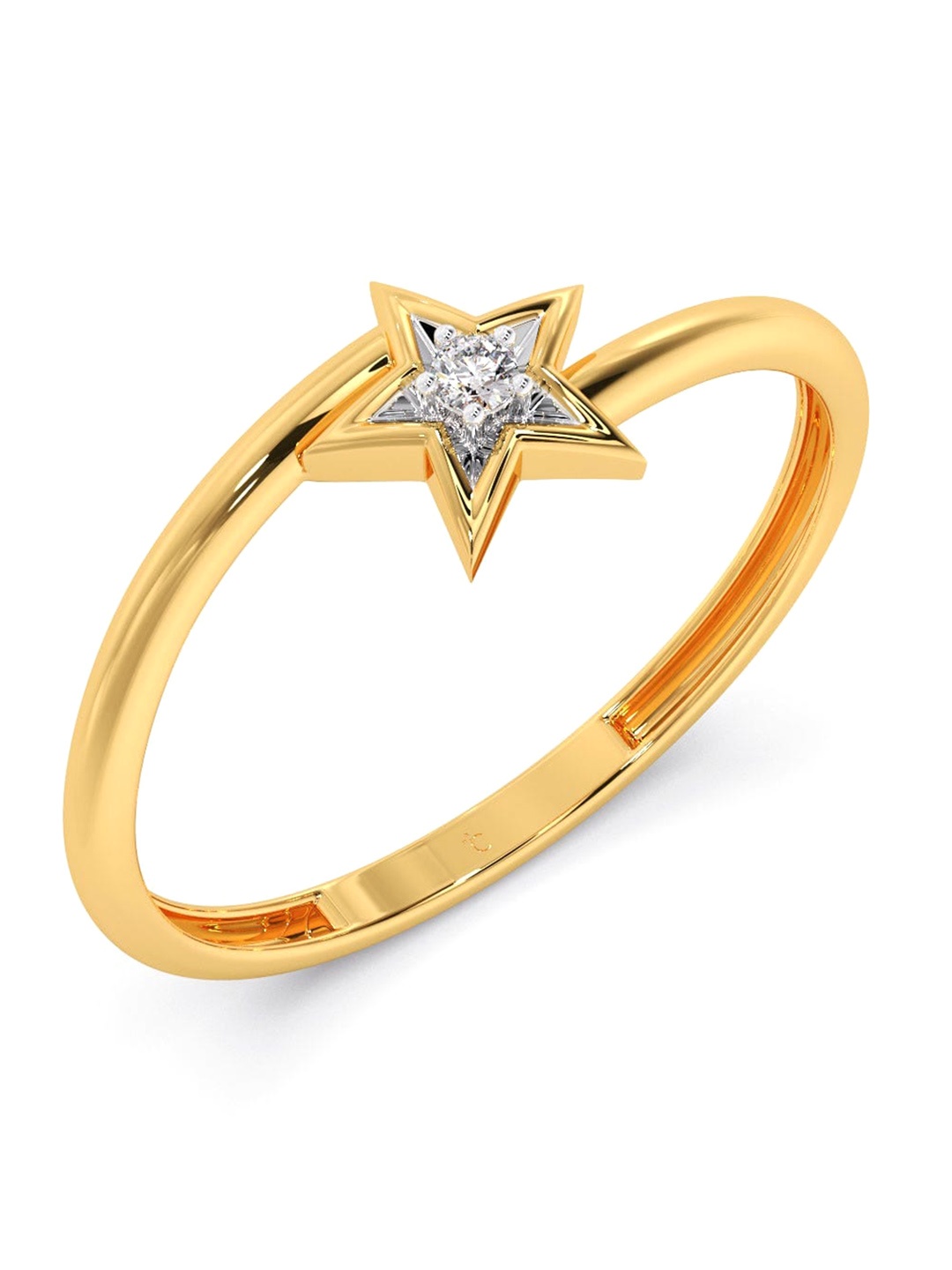 

CANDERE A KALYAN JEWELLERS COMPANY 18KT Gold Diamond Studded Ring 0.86 g