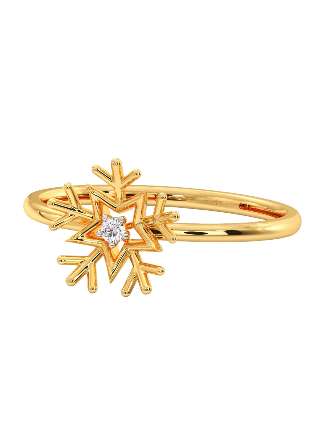 

CANDERE A KALYAN JEWELLERS COMPANY 14KT Gold Diamond Ring-0.89gm