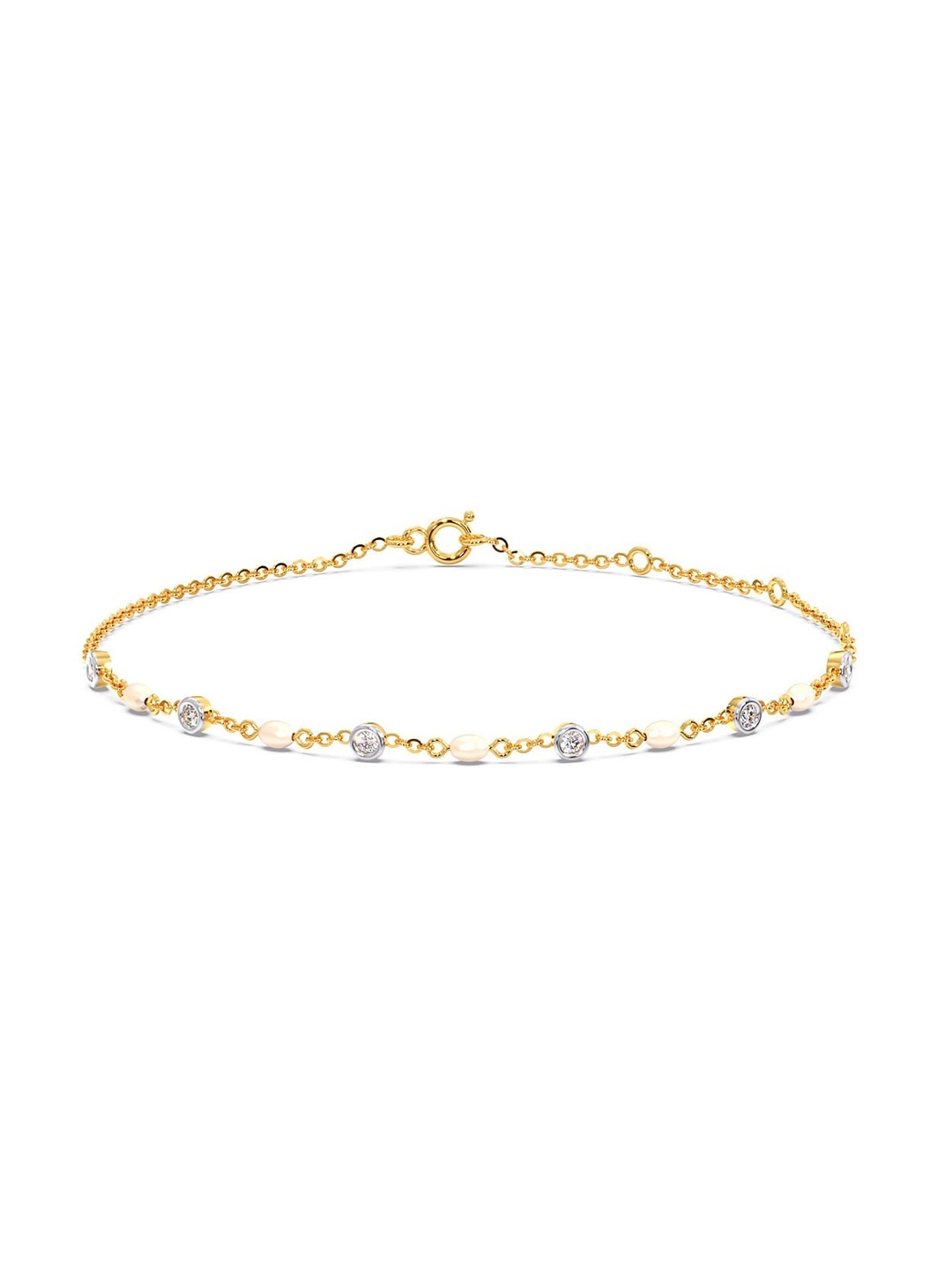 

CANDERE A KALYAN JEWELLERS COMPANY 18KT Gold Diamond Studded Bracelet-1.34 g