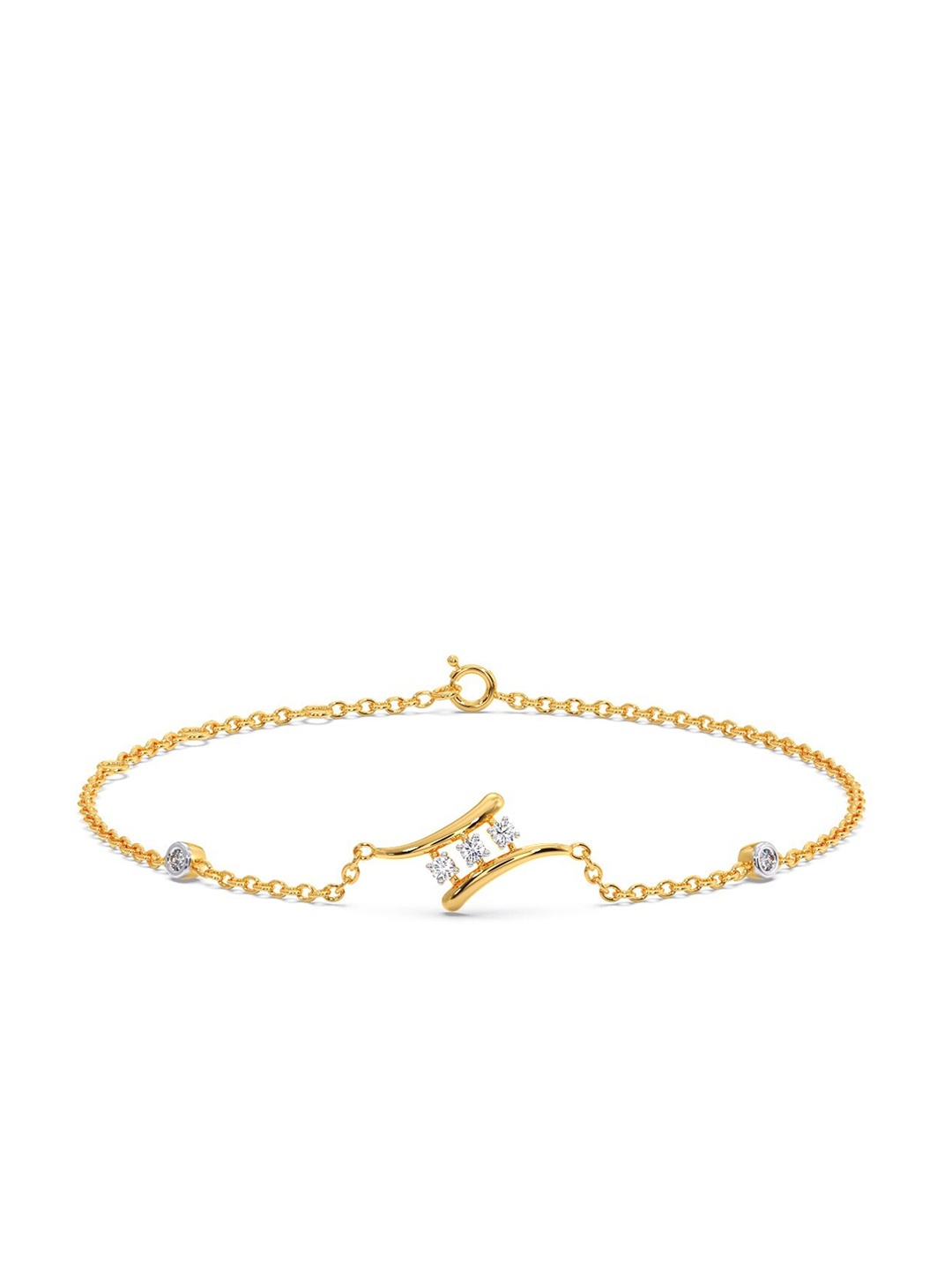 

CANDERE A KALYAN JEWELLERS COMPANY 14KT Gold Diamond Bracelet -1.18gm