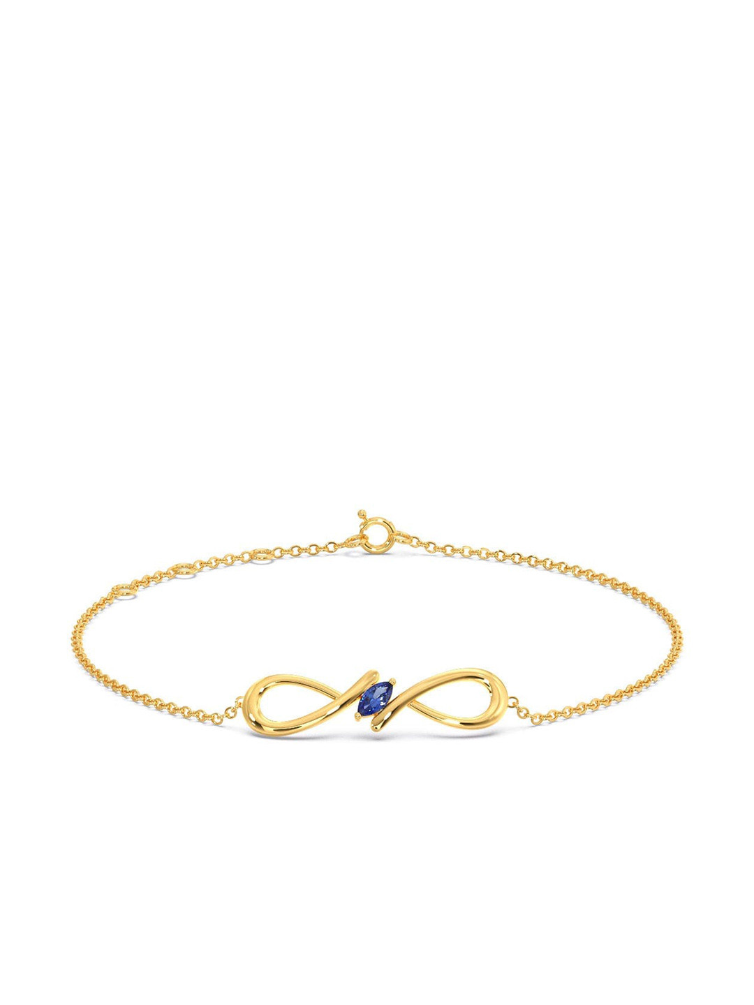 

CANDERE A KALYAN JEWELLERS COMPANY 14KT Gold Gemstone Studded Bracelet-1.77gm