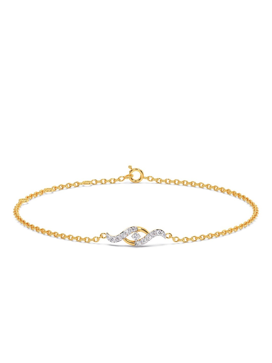 

CANDERE A KALYAN JEWELLERS COMPANY 14KT Gold Diamond Studded Bracelet-1.48gm