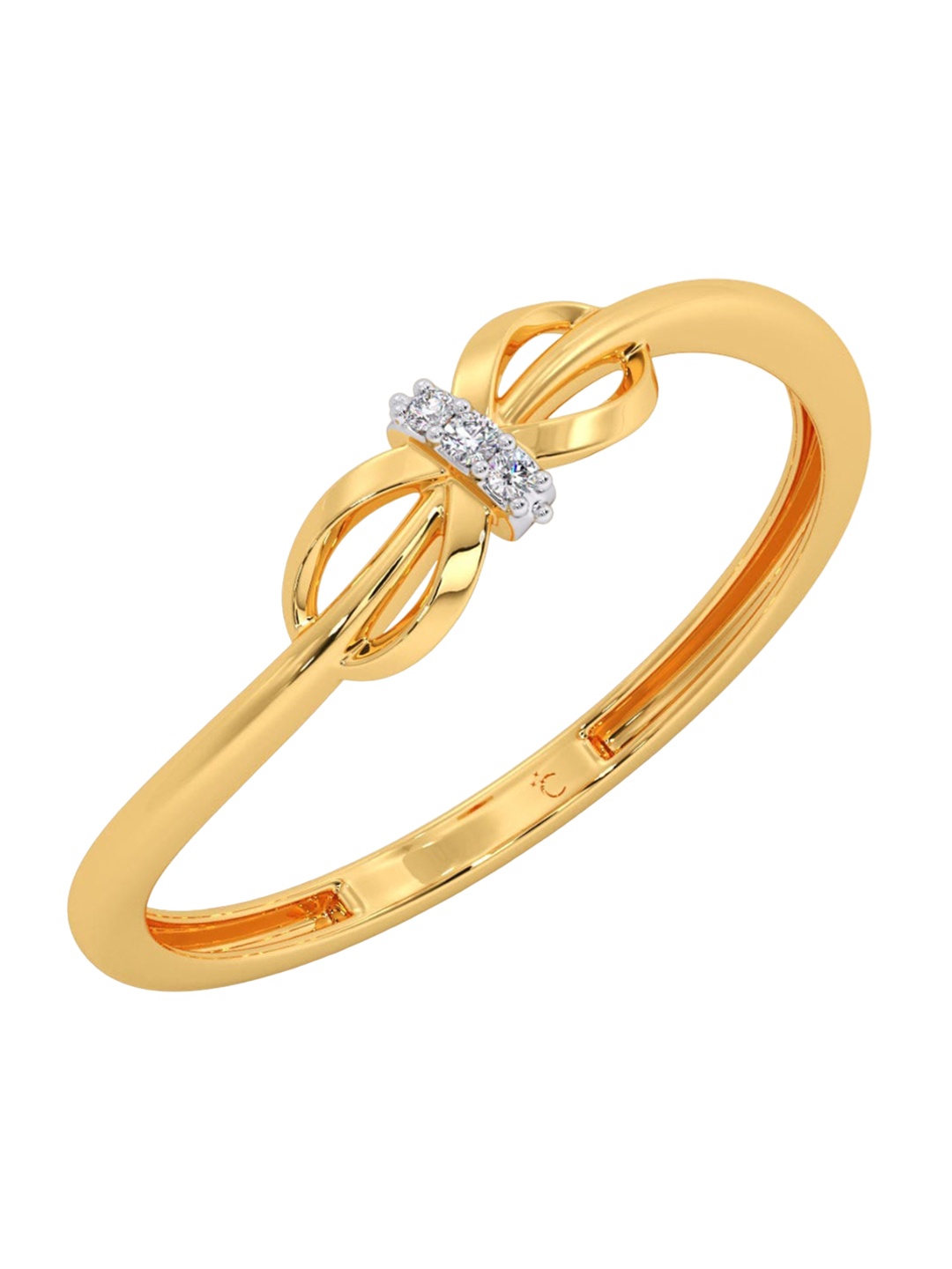 

CANDERE A KALYAN JEWELLERS COMPANY 14KT Gold Diamond Ring -0.86gm