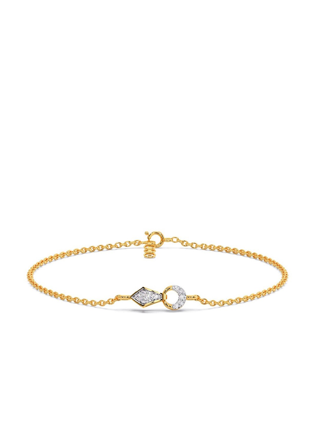 

CANDERE A KALYAN JEWELLERS COMPANY 18KT Gold Diamond Studded Bracelet-1.4gm
