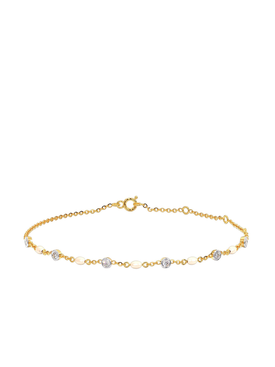 

CANDERE A KALYAN JEWELLERS COMPANY 18KT Gold Diamond Studded Bracelet-1.24 g