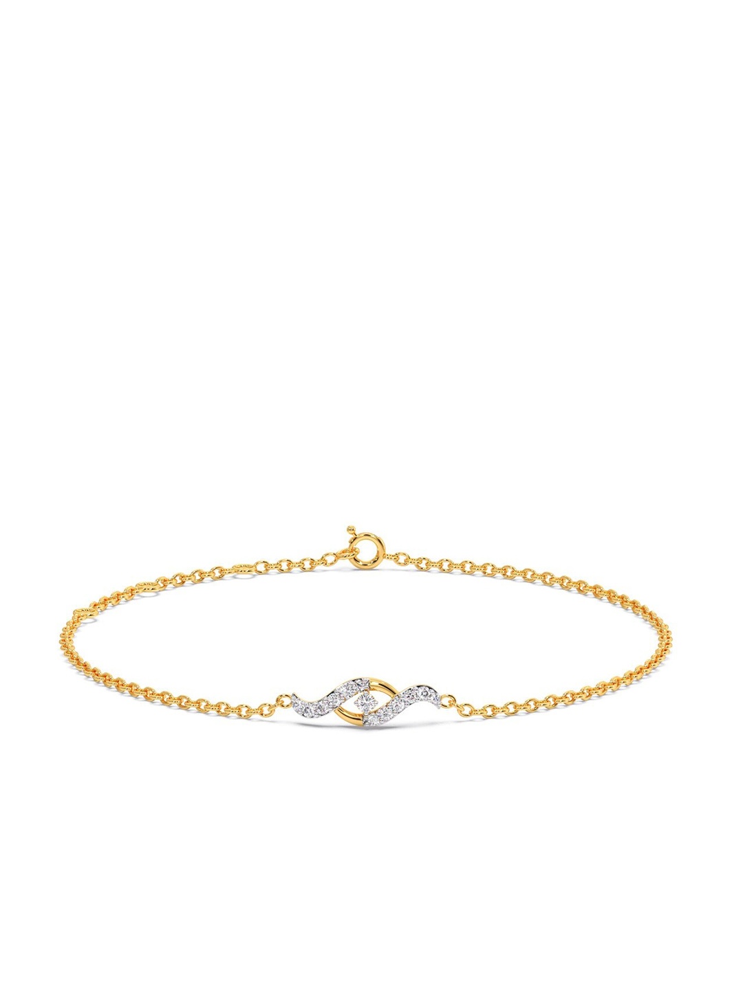 

CANDERE A KALYAN JEWELLERS COMPANY 18KT Gold Diamond Studded Bracelet-1.39gm