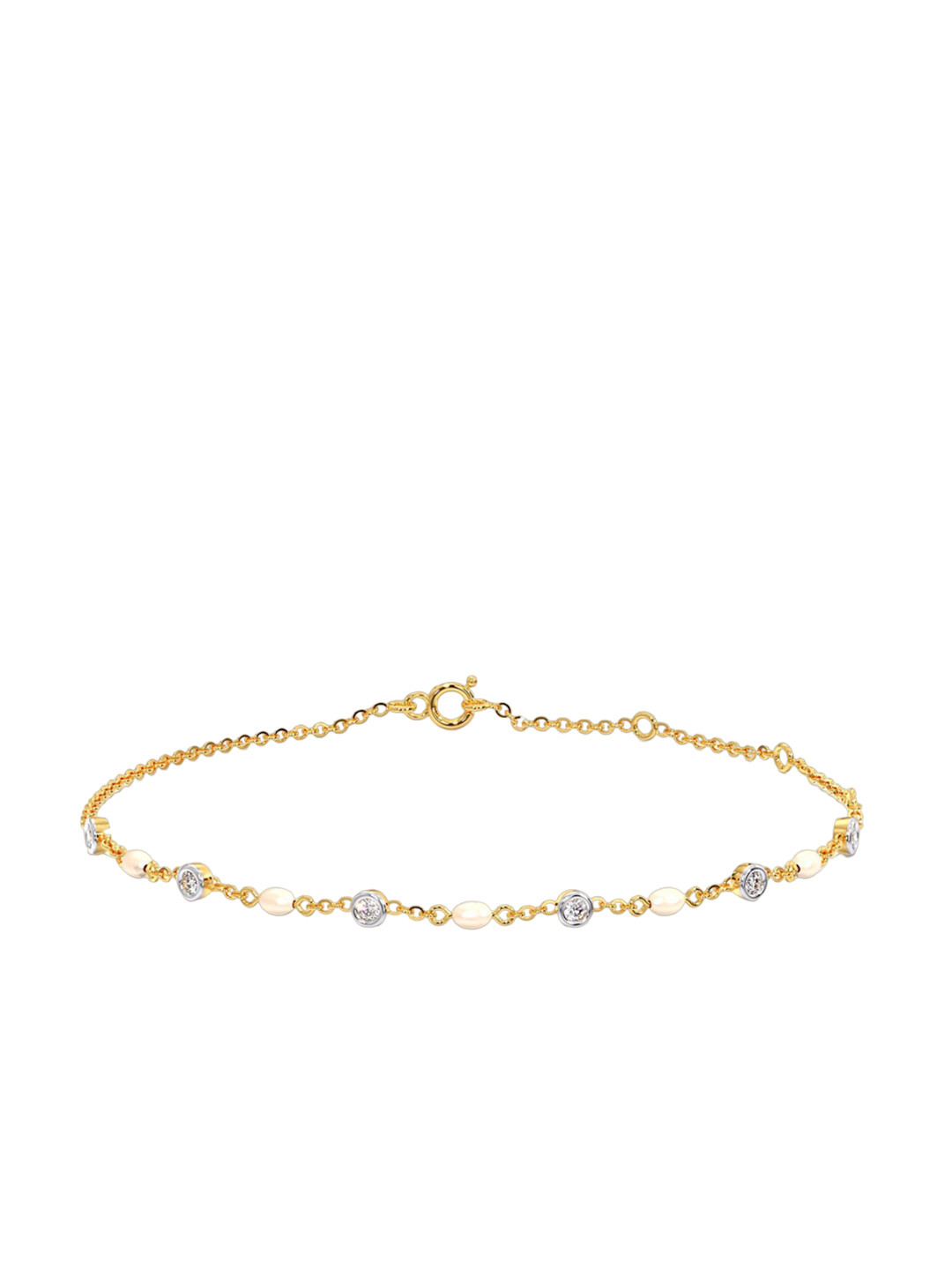 

CANDERE A KALYAN JEWELLERS COMPANY 18KT Gold Diamond Studded Bracelet-1.65 g