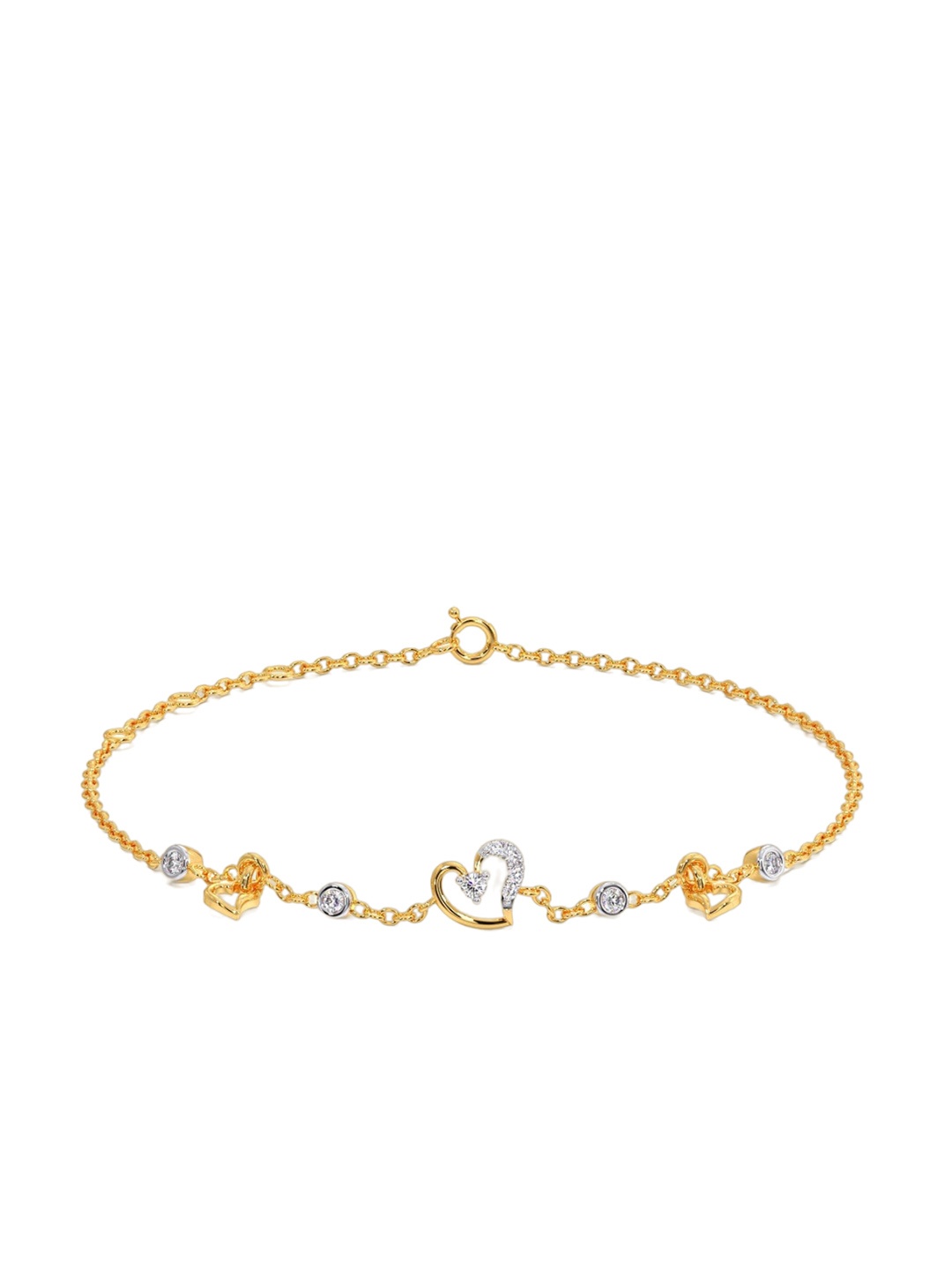 

CANDERE A KALYAN JEWELLERS COMPANY 14KT Gold Diamond Studded Bracelet-1.41gm