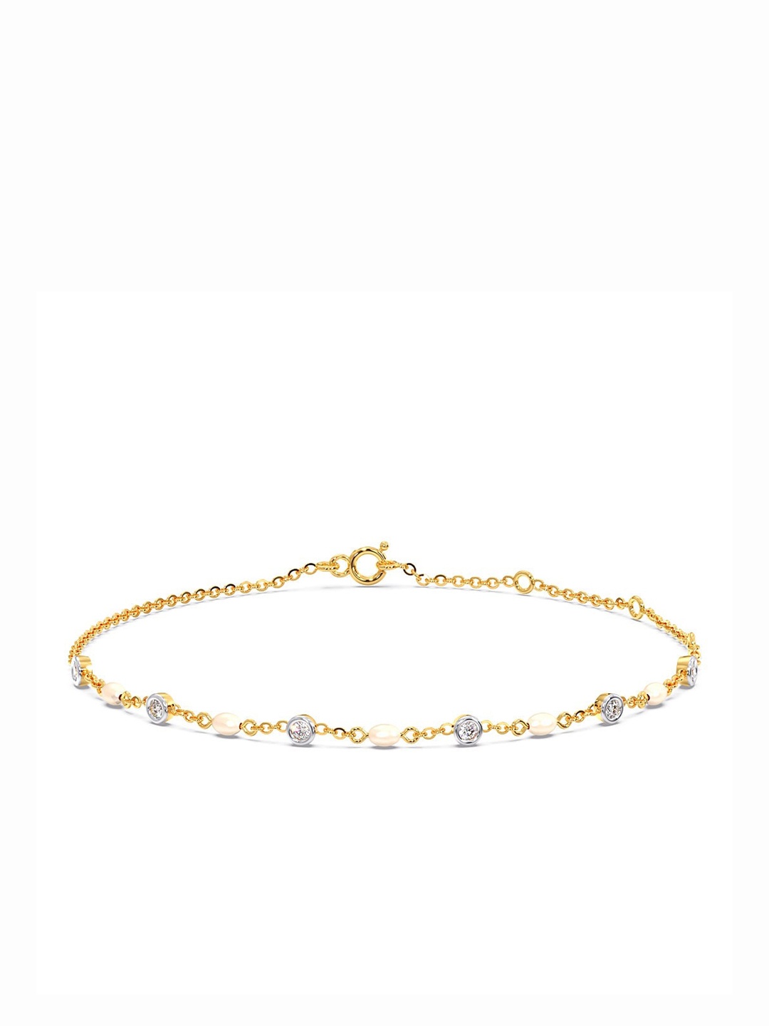

CANDERE A KALYAN JEWELLERS COMPANY 14KT Gold Diamond Bracelet-1.14 g