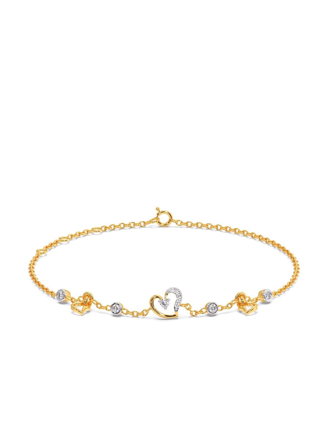

CANDERE A KALYAN JEWELLERS COMPANY 14KT Gold Diamond Studded Bracelet-1.3gm
