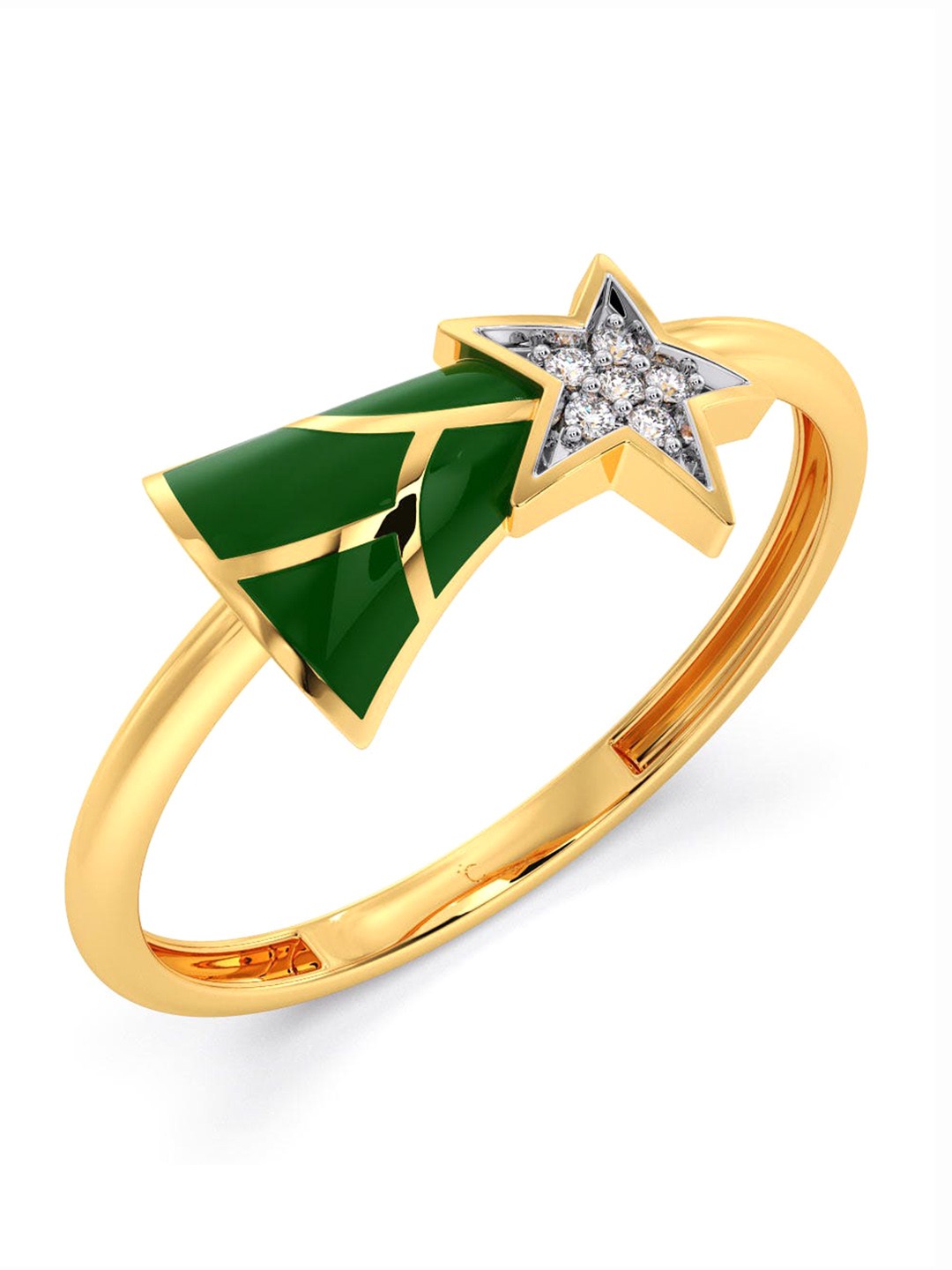 

CANDERE A KALYAN JEWELLERS COMPANY 18KT Gold Diamond Ring -1.12 g