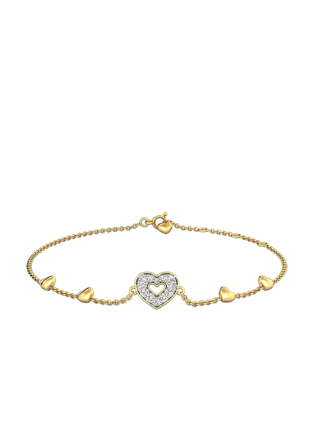 

CANDERE A KALYAN JEWELLERS COMPANY 14KT Gold Diamond Studded Bracelet-1.83gm