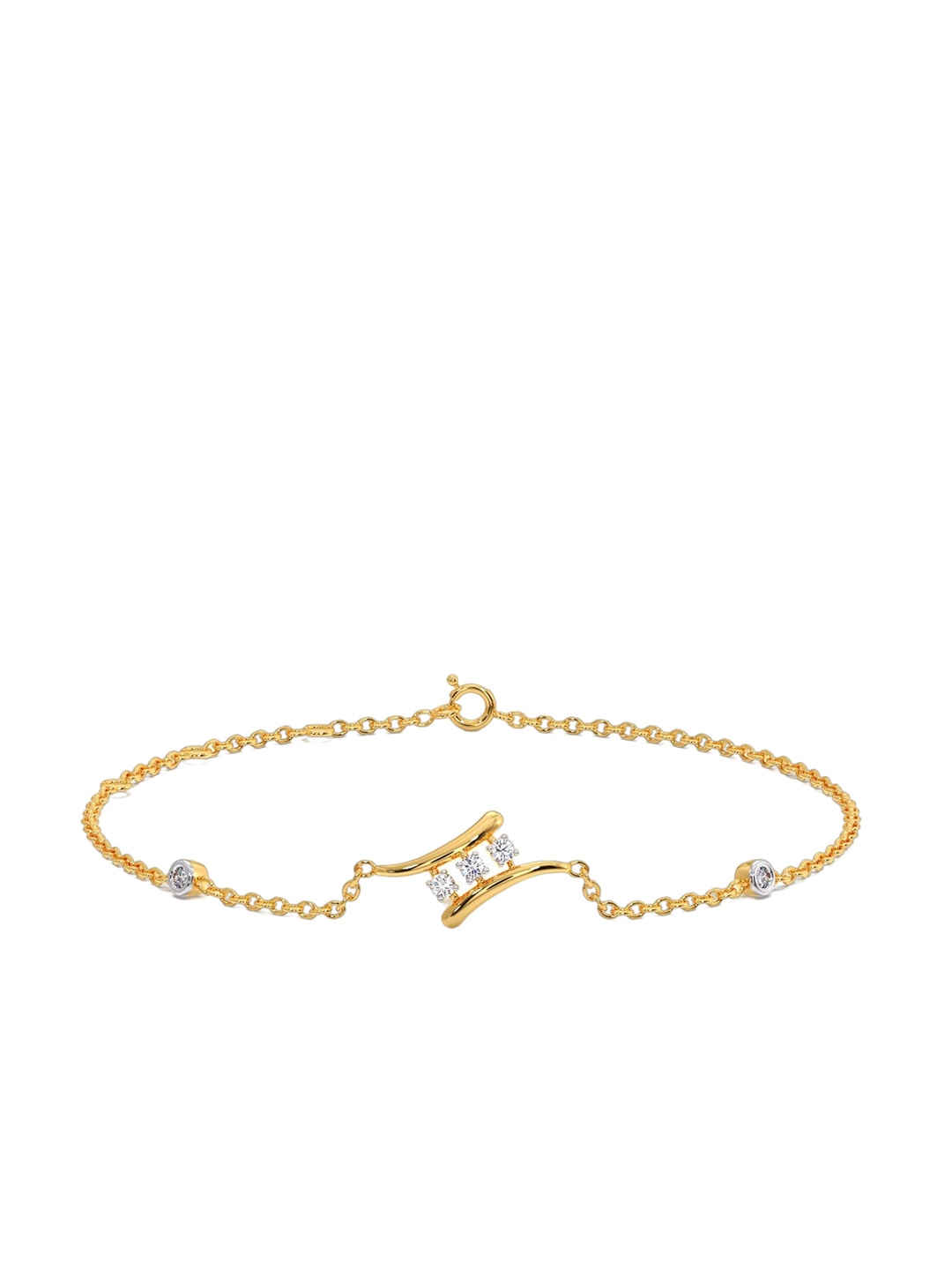 

CANDERE A KALYAN JEWELLERS COMPANY 18KT Gold Diamond Studded Bracelet-1.74gm