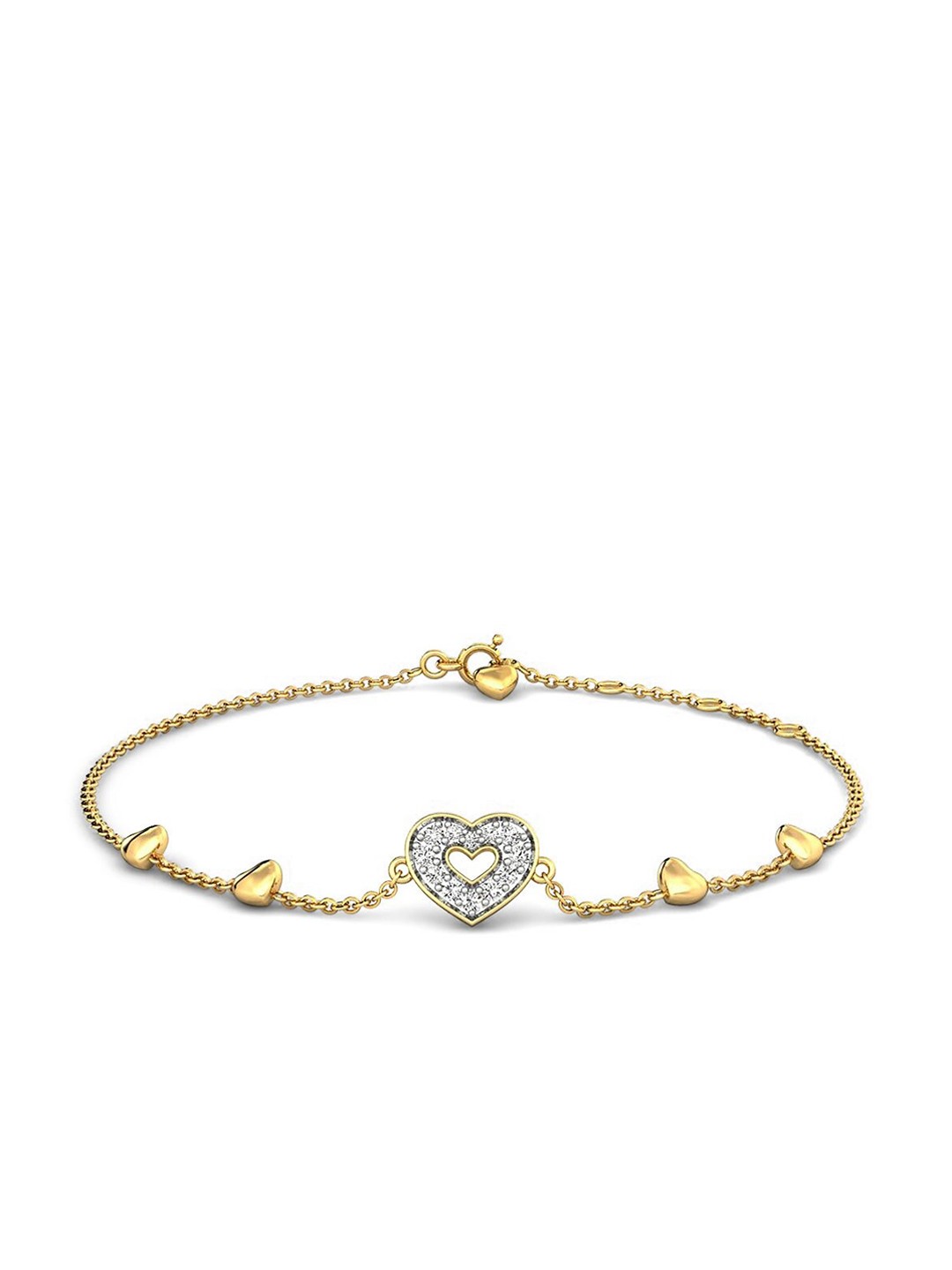 

CANDERE A KALYAN JEWELLERS COMPANY 14KT Gold Diamond Studded Bracelet-1.62gm
