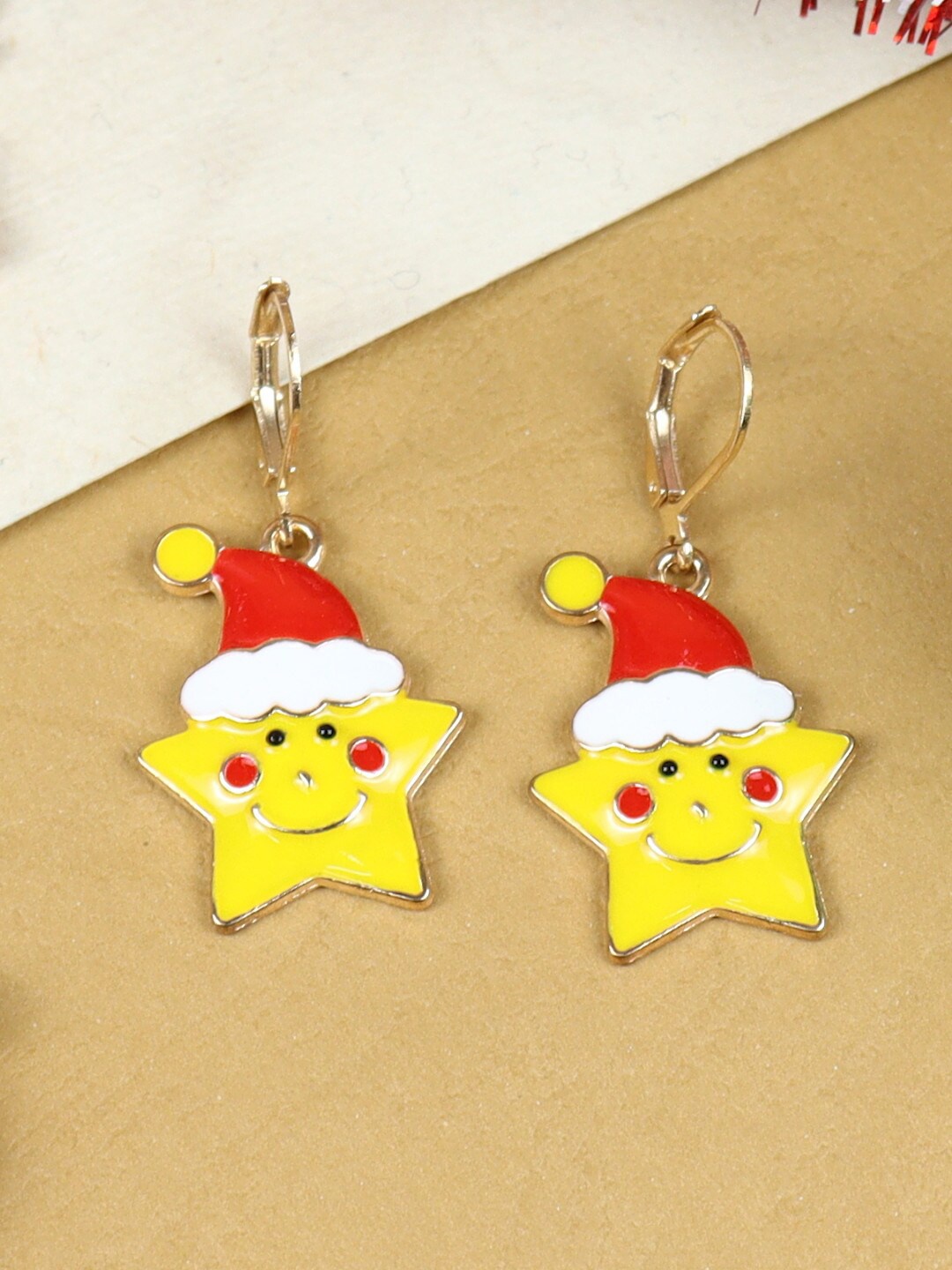 

Asthetika Kids Girls Gold-Plated Contemporary Drop Earrings, Yellow