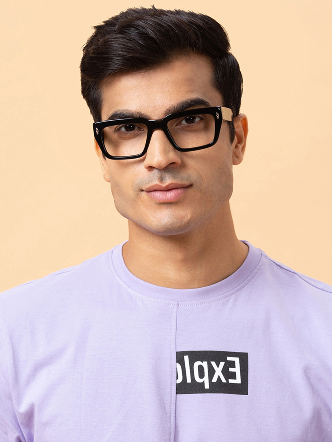 

Shisen Fox HABIKI BLACK/CRYSTAL Unisex Eyeglass 53