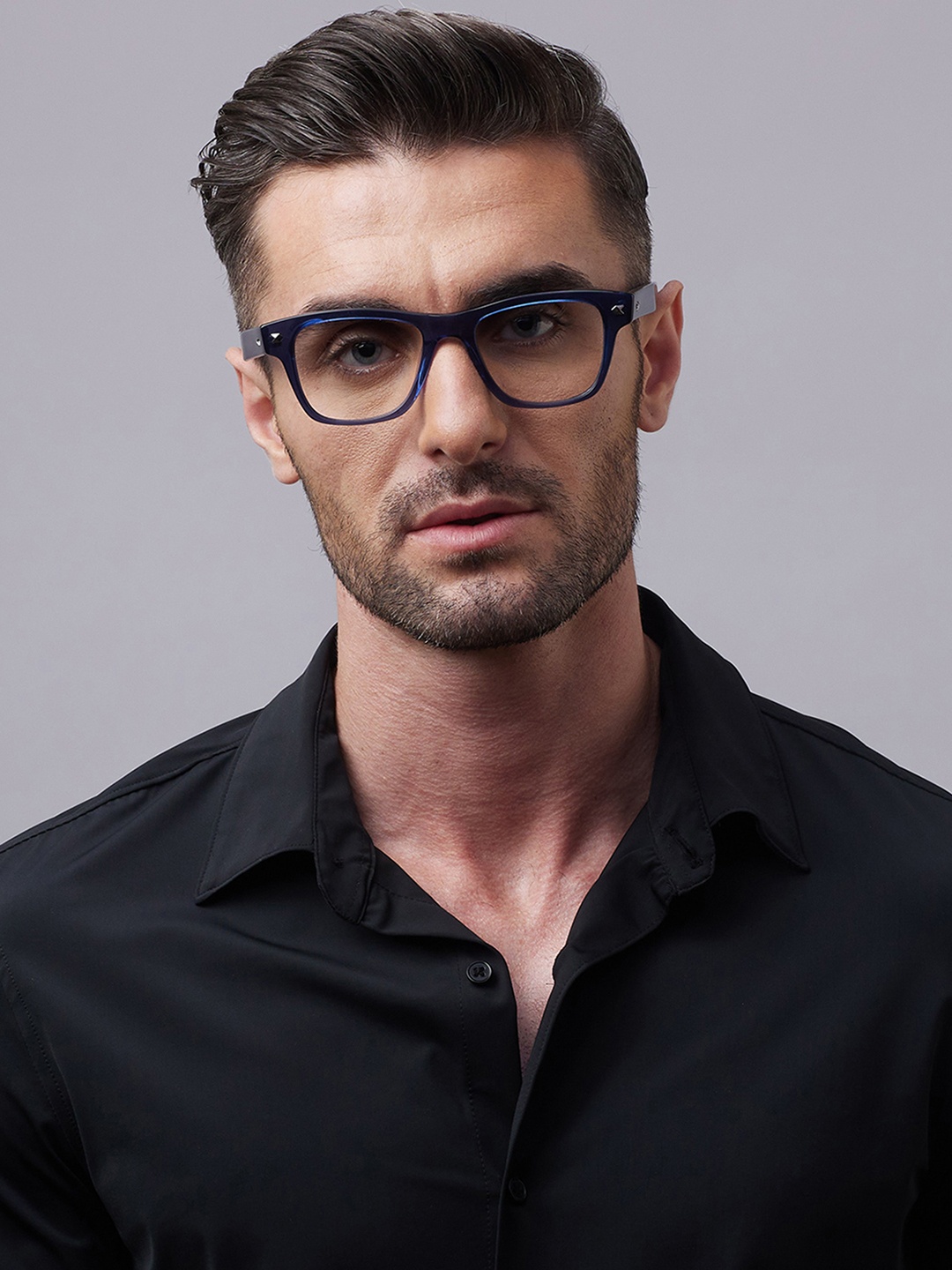 

Shisen Fox SHINZO SAPPHIRE Unisex Eyeglass 52, Blue