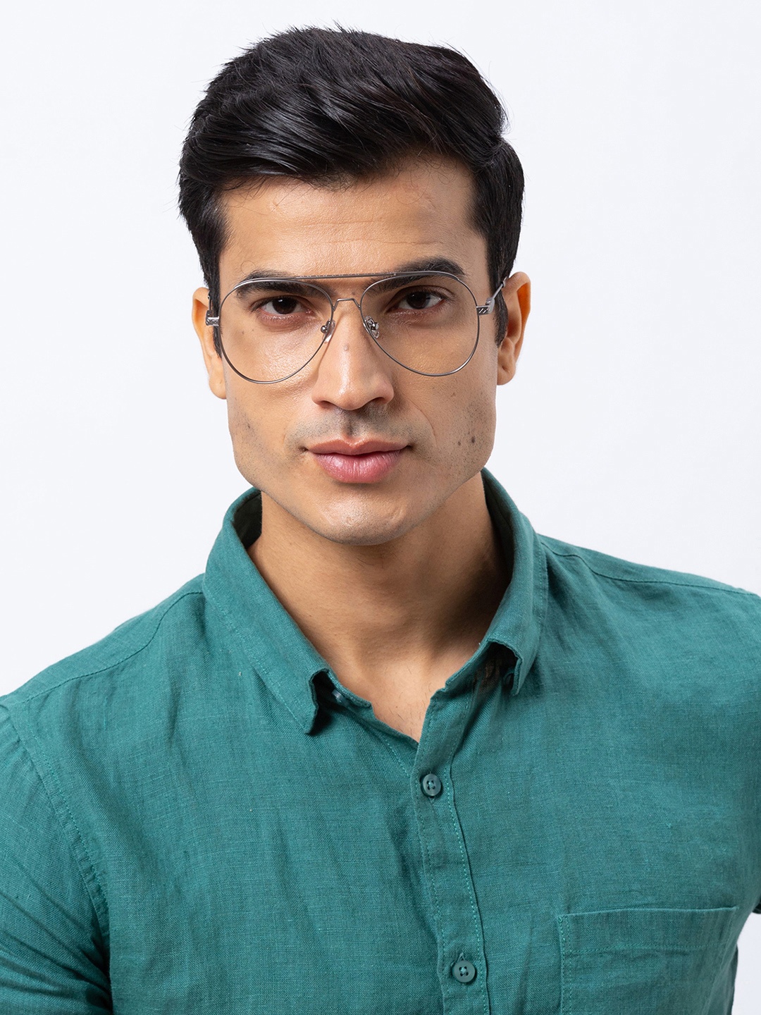 

Shisen Fox DAITAN MATTE SILVER Unisex Eyeglass 58