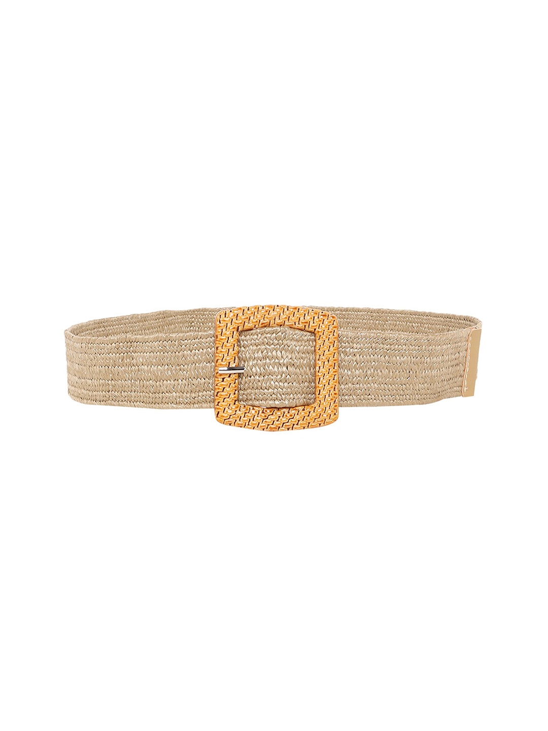 

Zacharias Girls Straw Braided Stretchable Belt, Beige