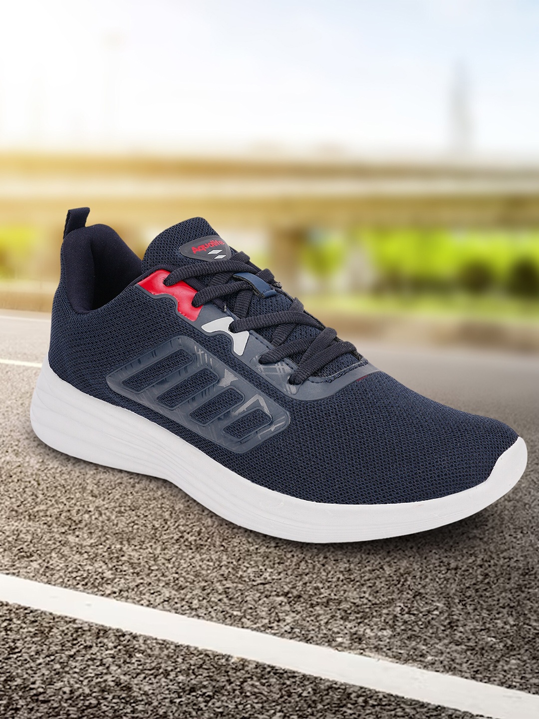 

Aqualite Men Max Cushioning Revitalizing Bounce Lightweight Running Shoes, Navy blue