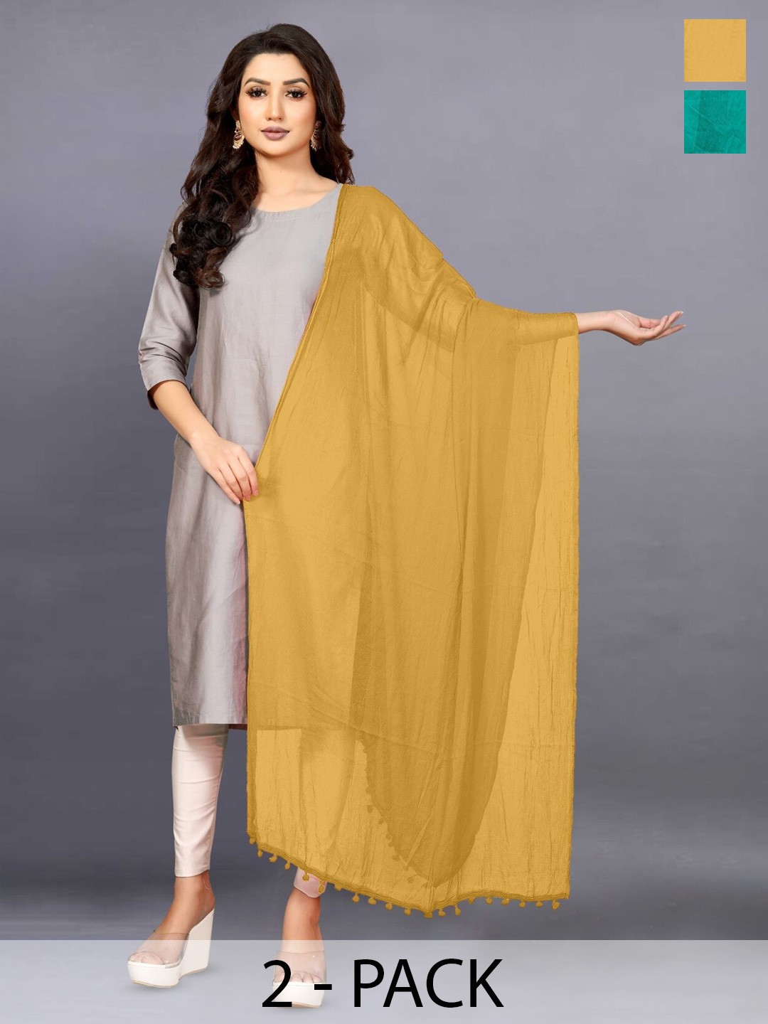 

BAESD Brown Printed Dupatta