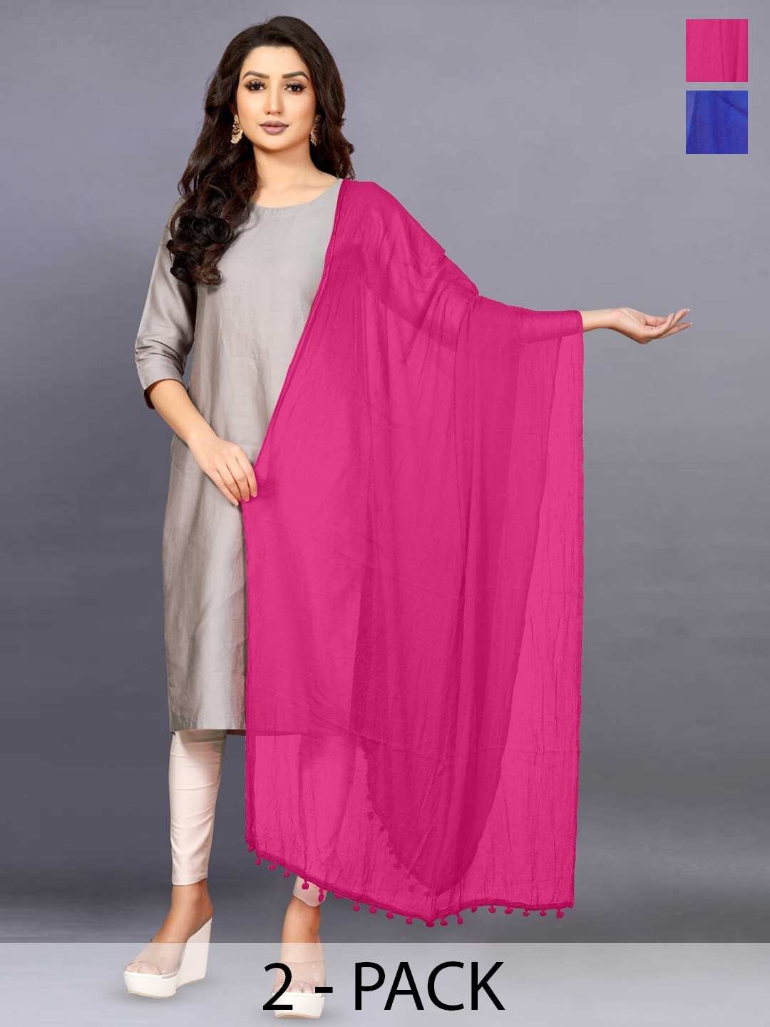 

BAESD Pink Printed Dupatta