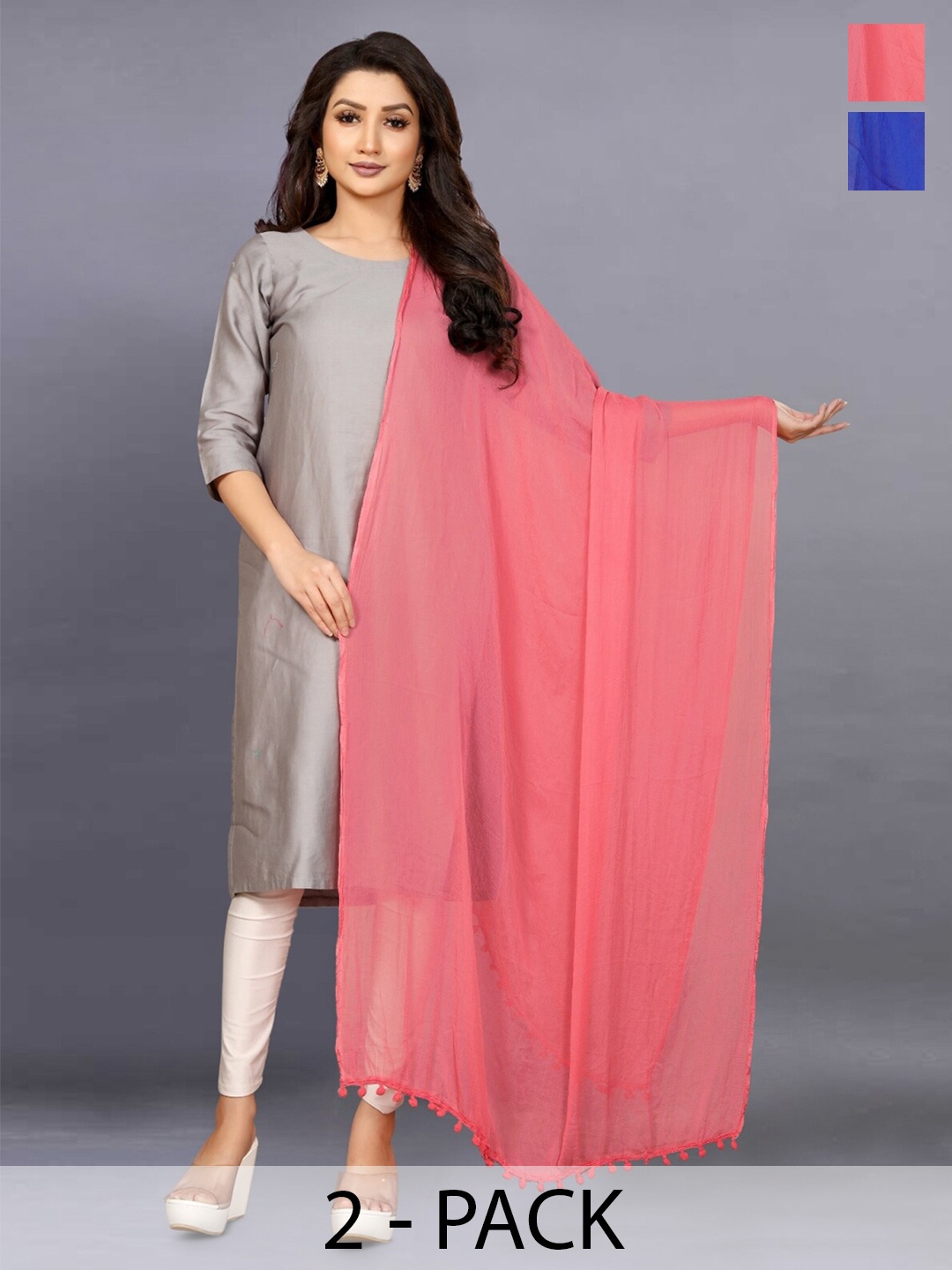 

BAESD Rose Gold Printed Dupatta, Pink