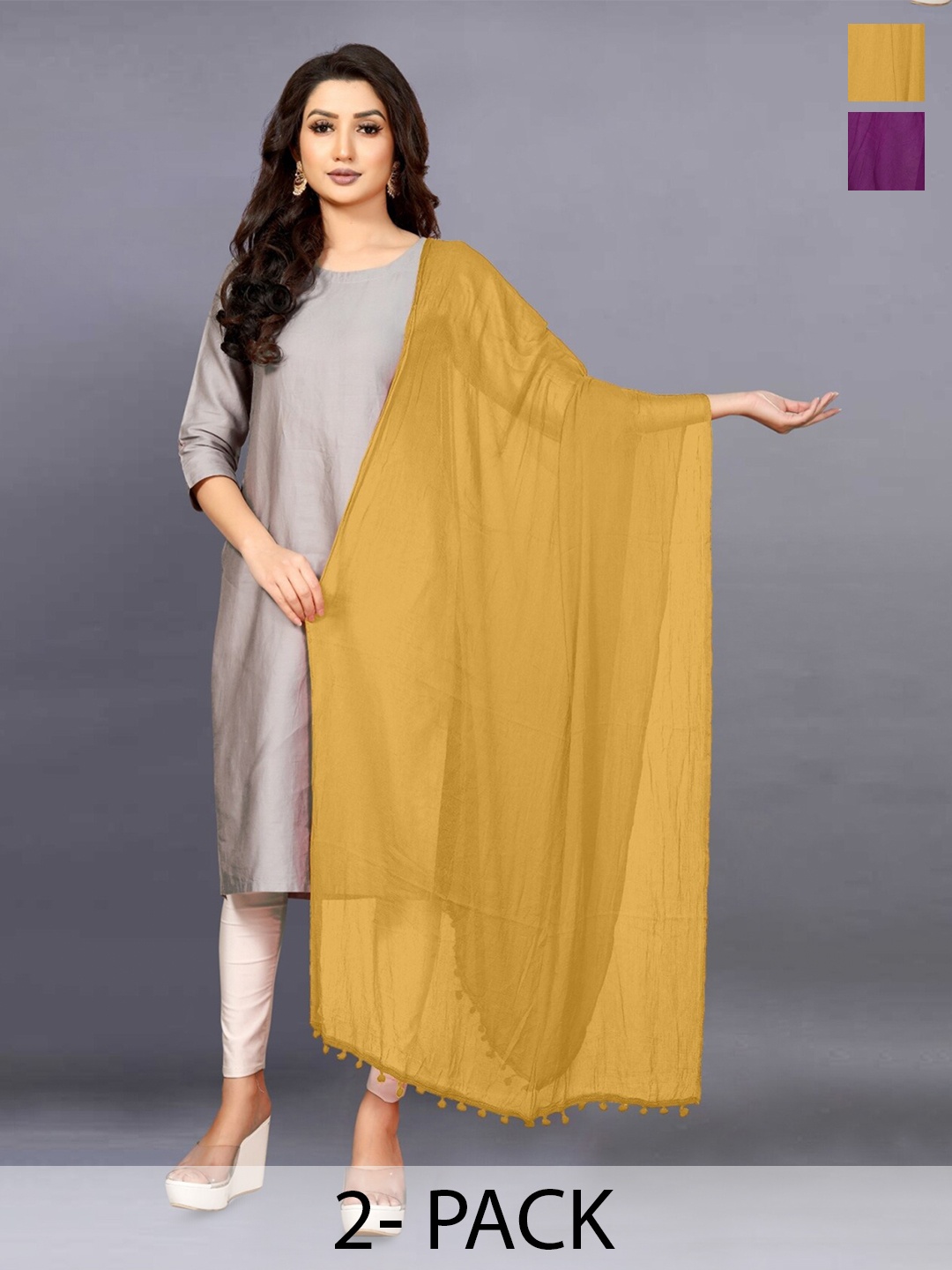 

BAESD Pack Of 2 Chiffon Dupatta, Mustard
