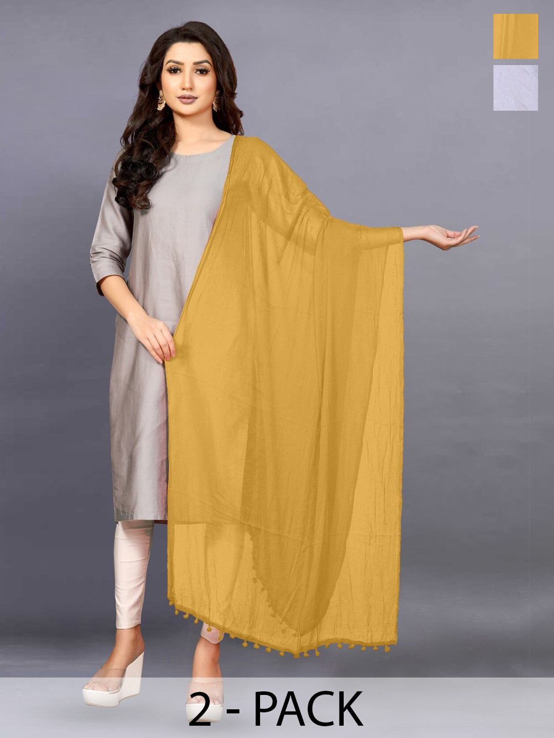 

BAESD Brown Printed Dupatta