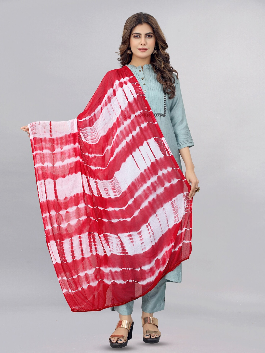 

BAESD Tie & Dyed Dupatta, Red