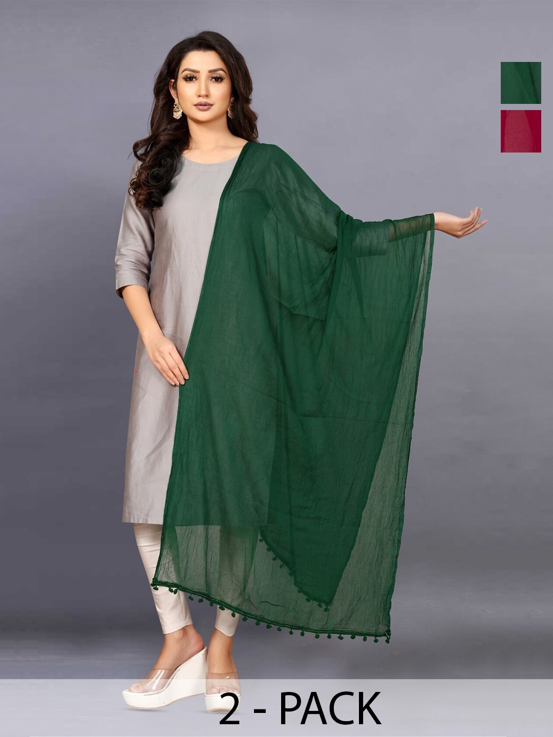 

BAESD Maroon Printed Dupatta