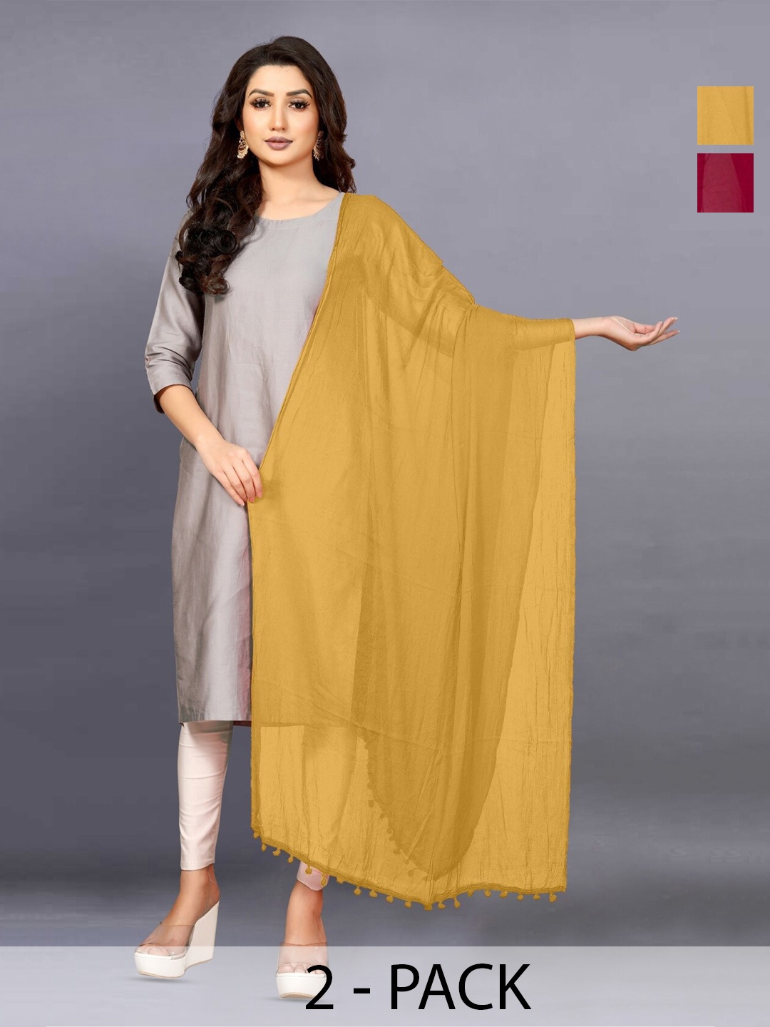 

BAESD Brown Printed Dupatta