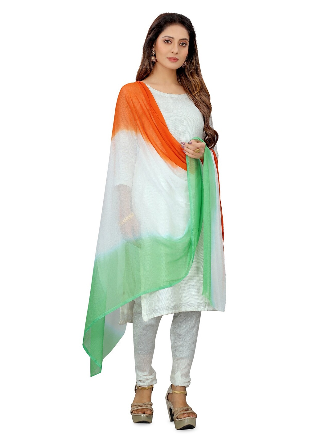 

BAESD Ombre Chiffon Dupatta, White