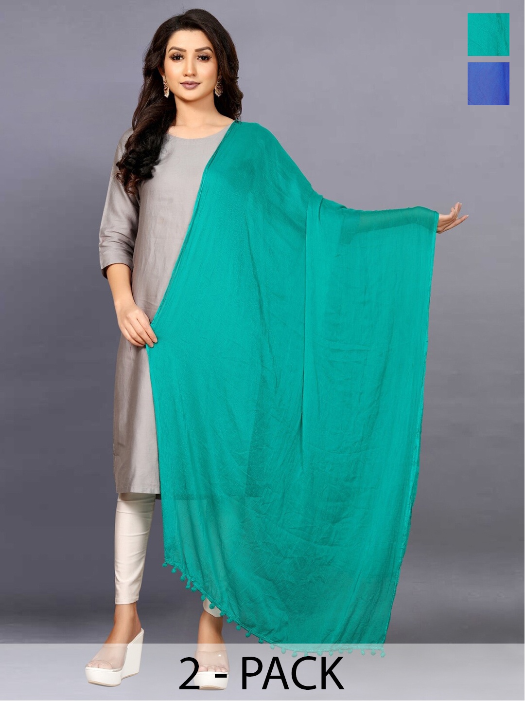 

BAESD Green Printed Dupatta