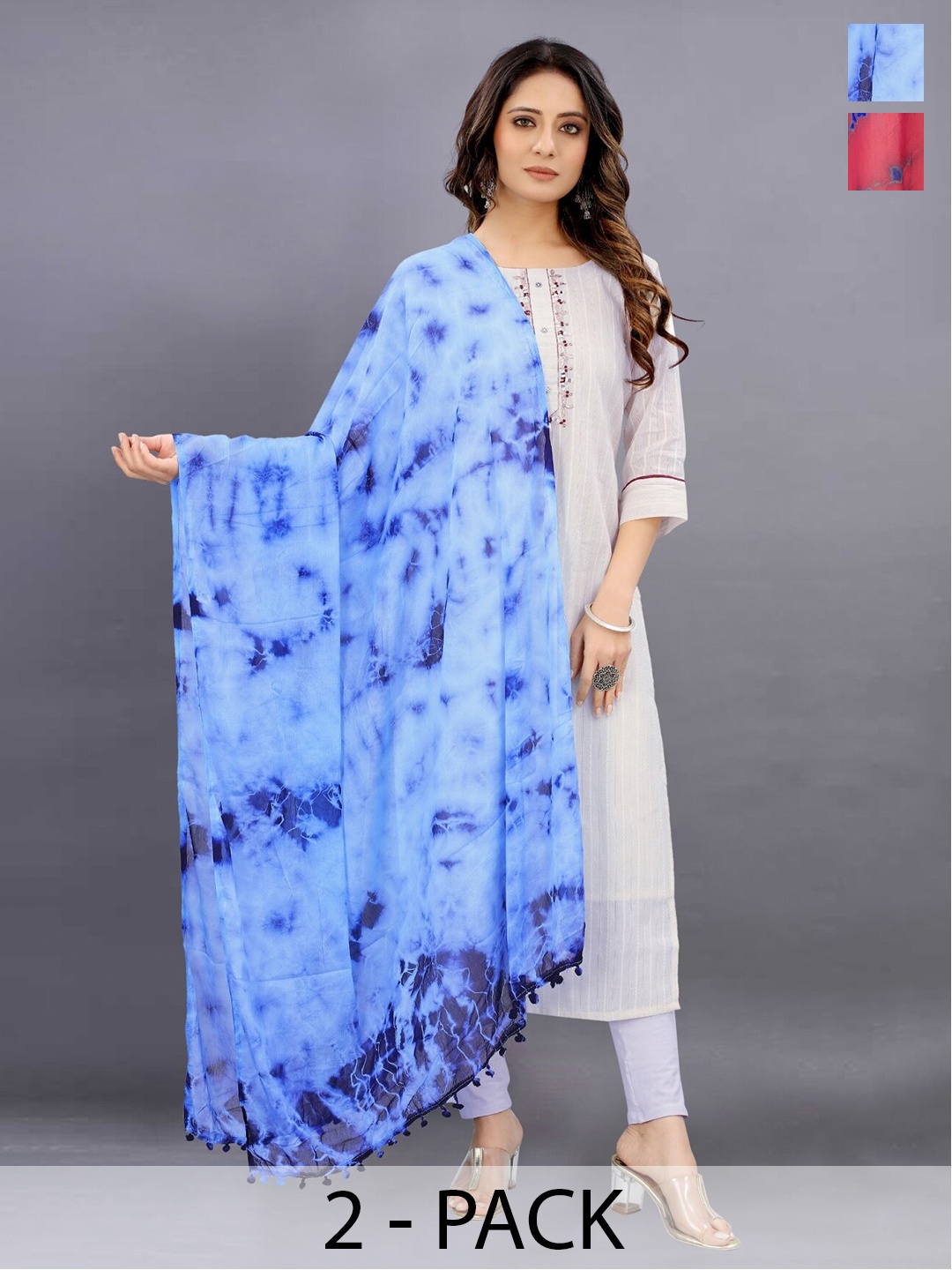 

BAESD Multicoloured Printed Dupatta, Blue