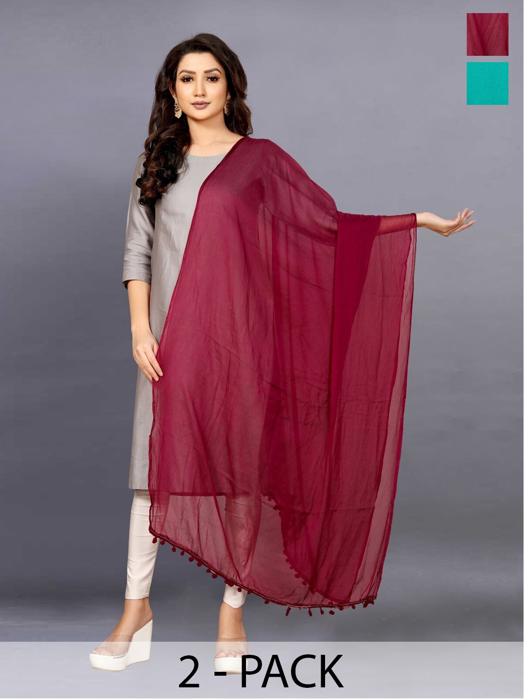 

BAESD Green Printed Dupatta