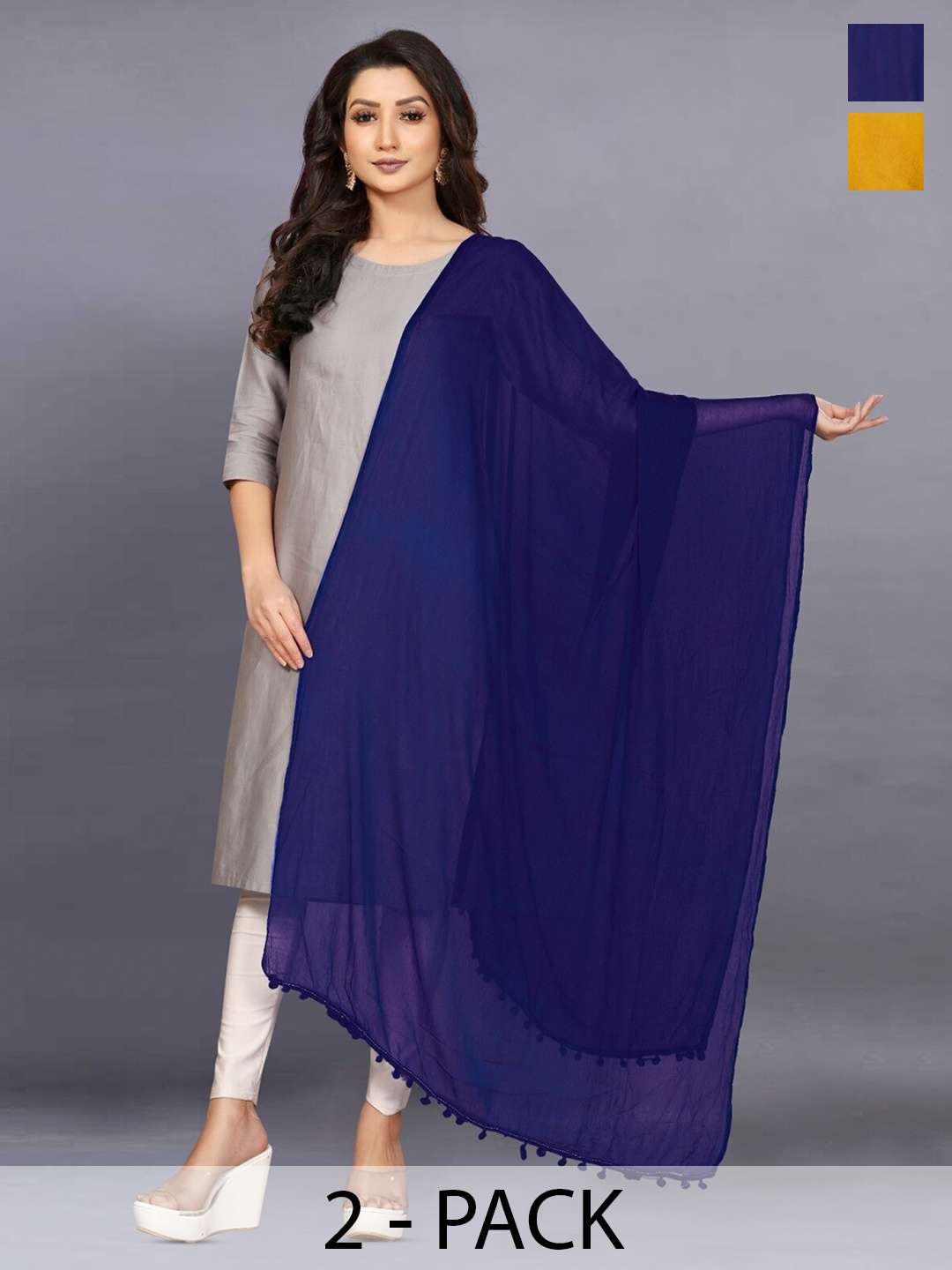 

BAESD Yellow Printed Dupatta