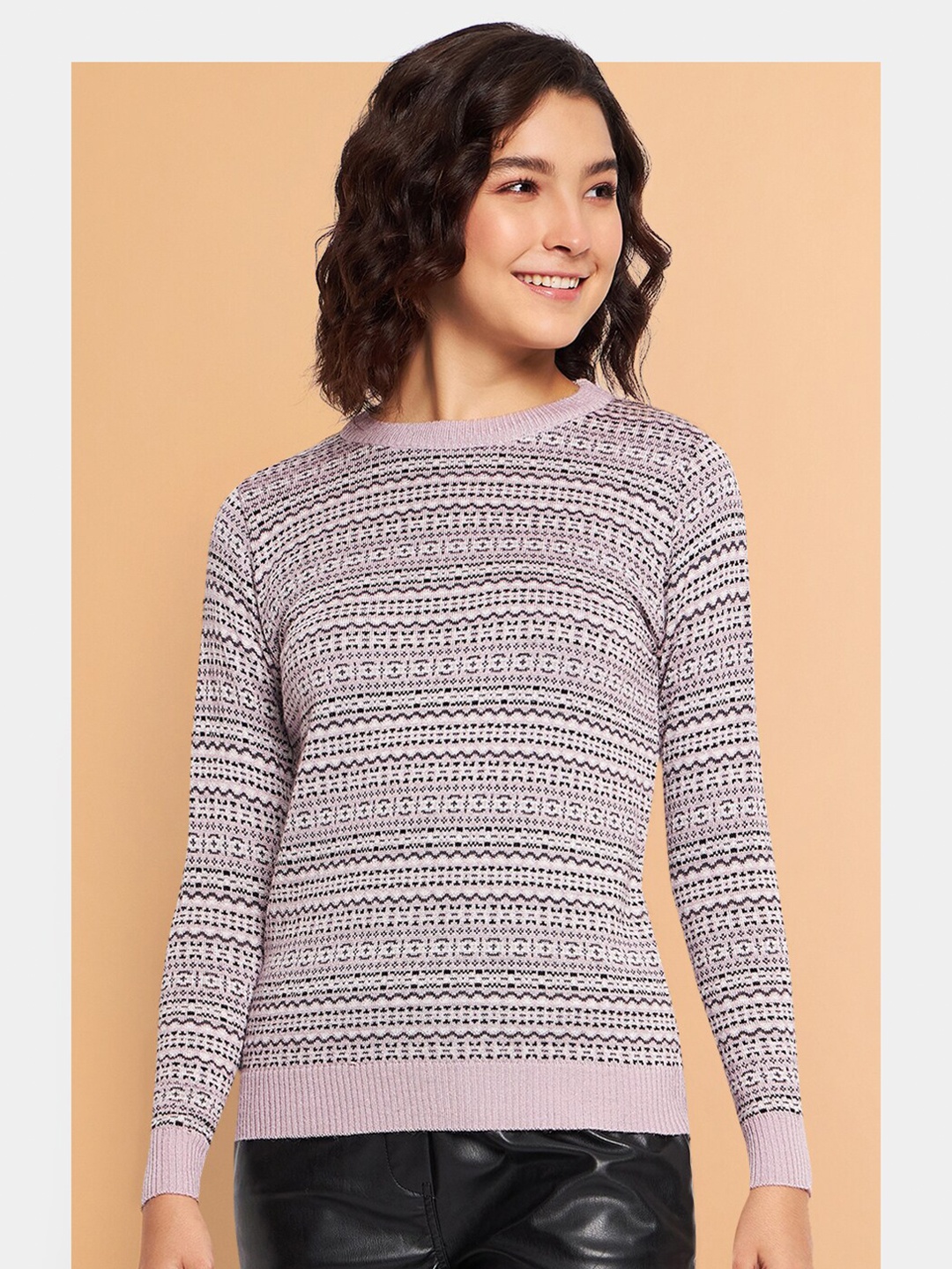 

Chemistry Self Design Woollen Pullover, Peach