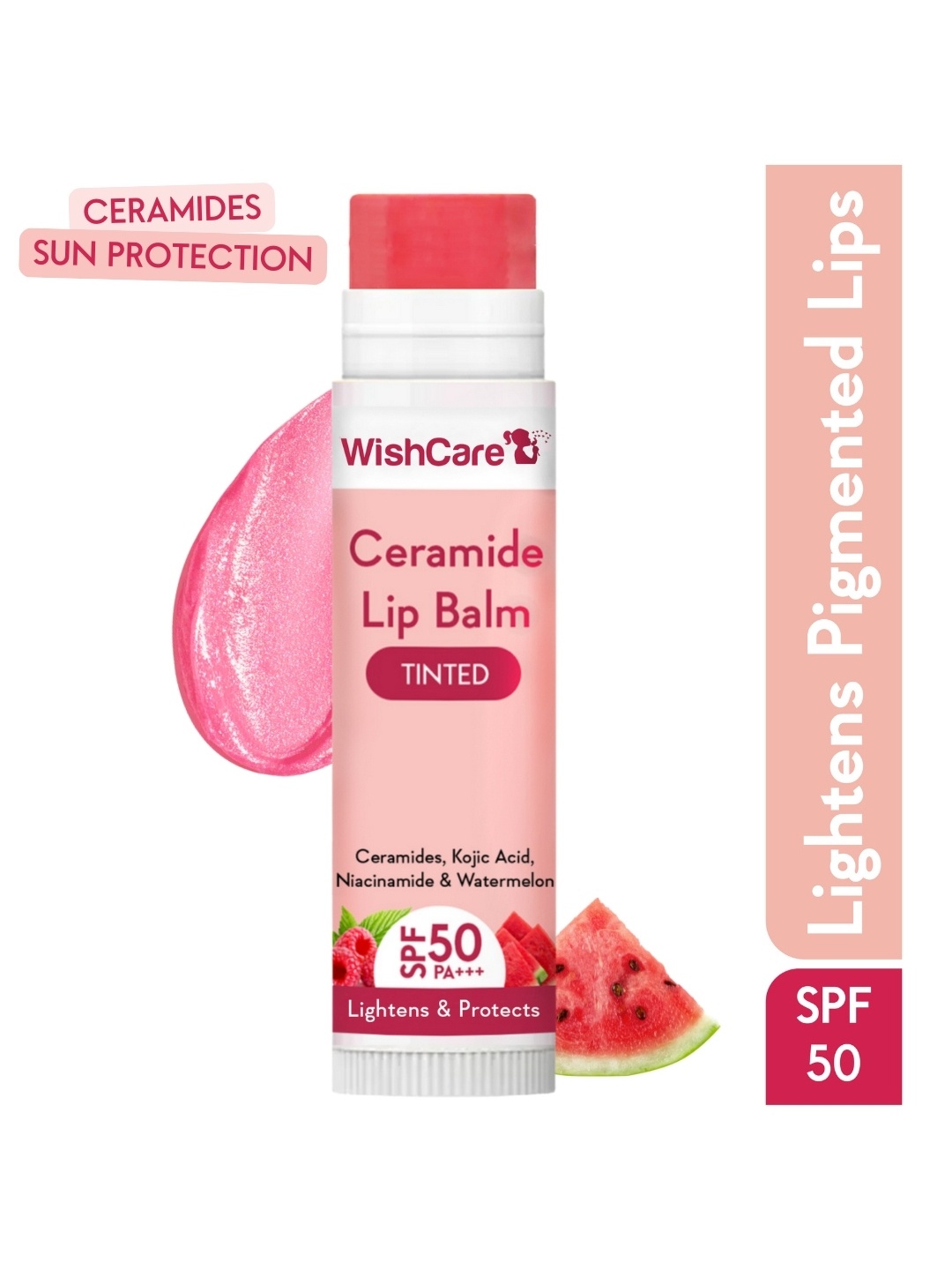

WishCare Ceramide Tinted Lip Balm With SPF50 PA+++ - 5g, Pink