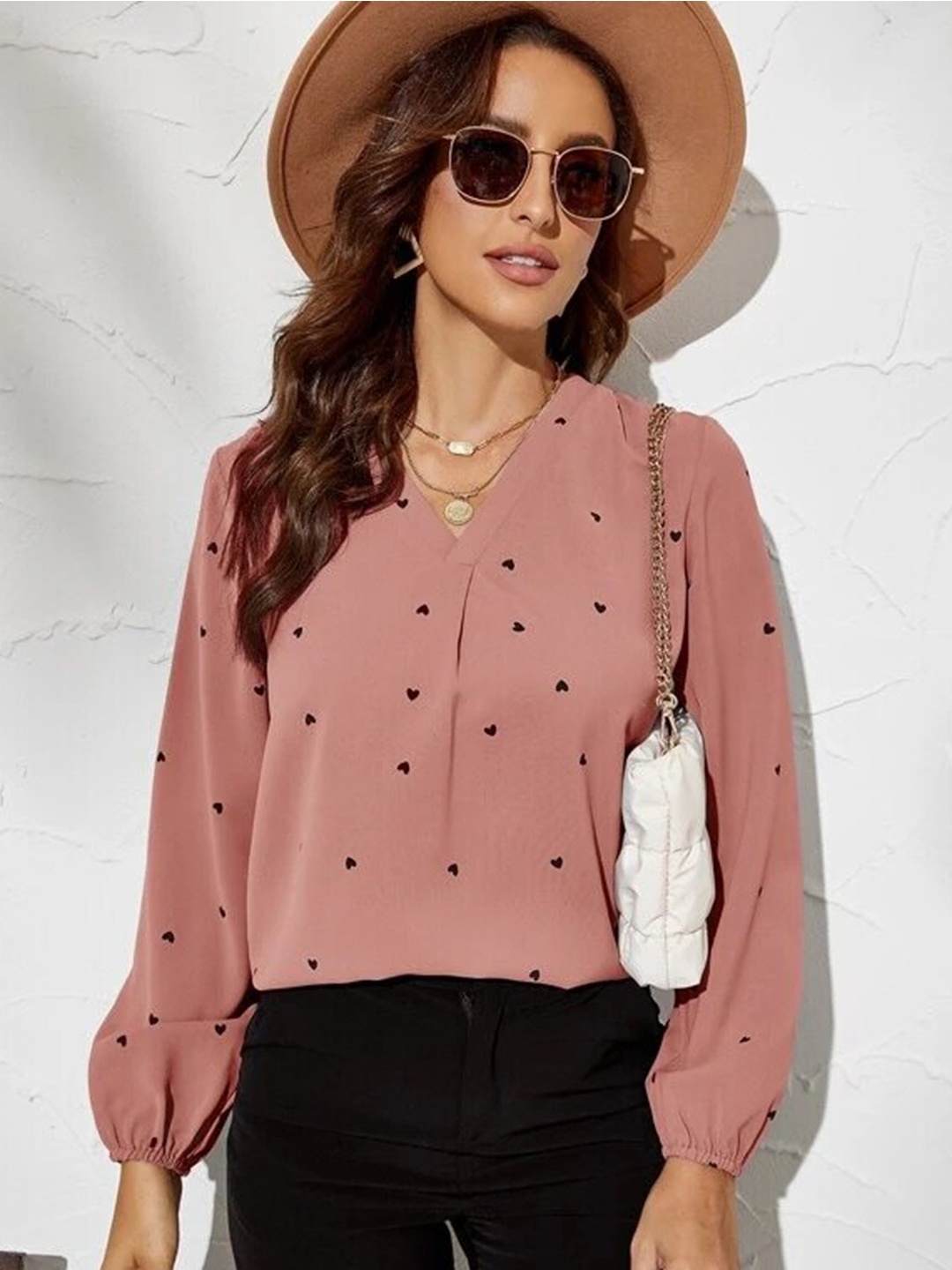 

Stylecast X Slyck Conversational Printed Regular Top, Pink