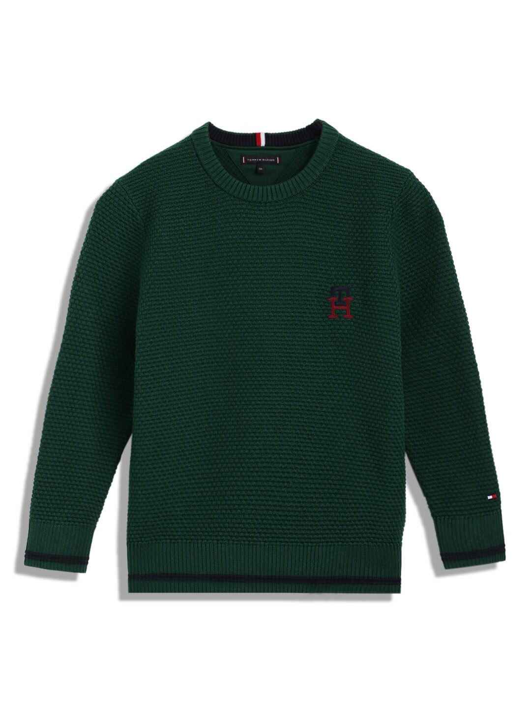 

Tommy Hilfiger Boys Cable Knit Long Sleeves Cotton Pullover Sweater, Green
